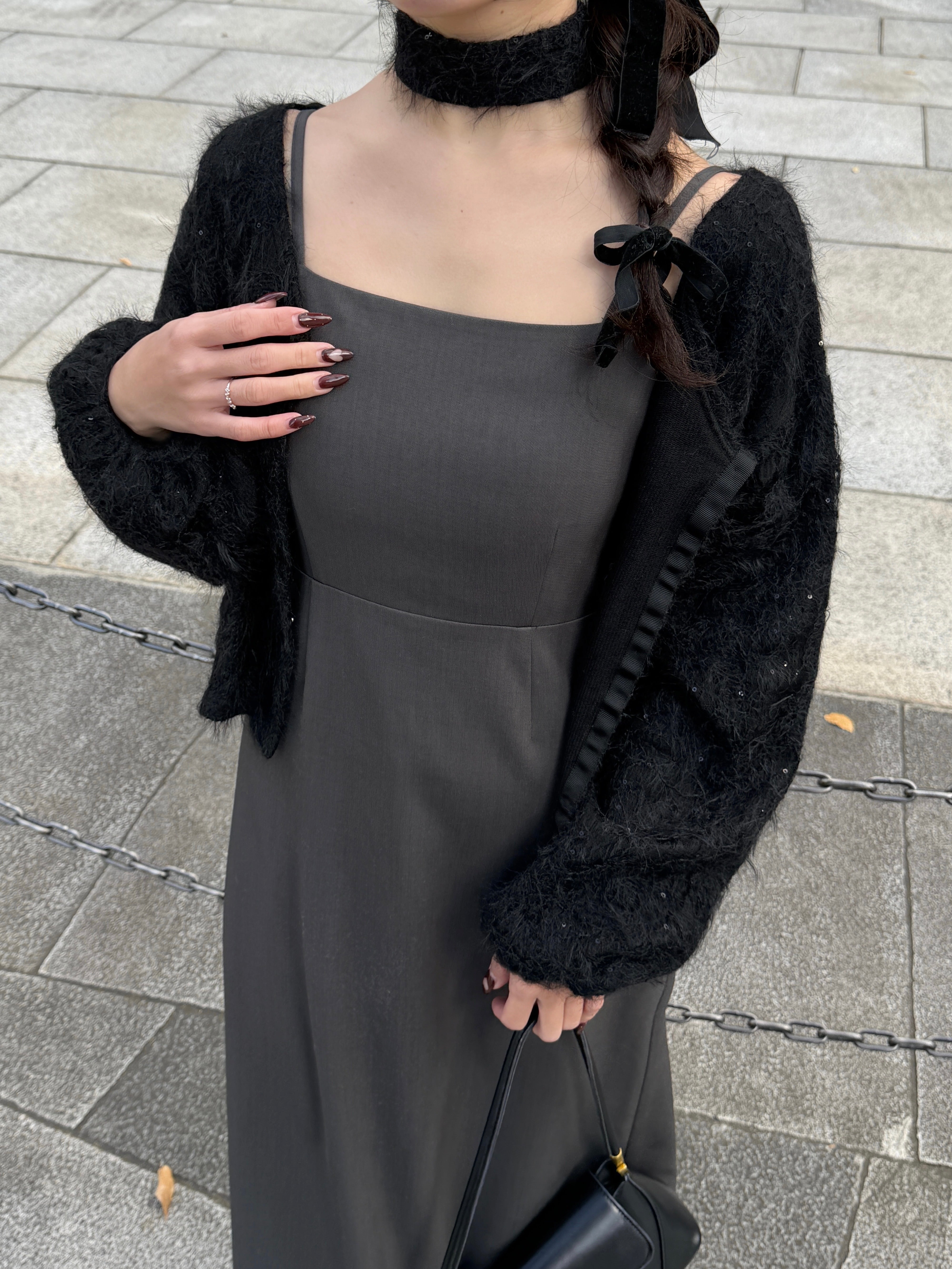 【予約】フリルラメチュールオケージョンワンピース