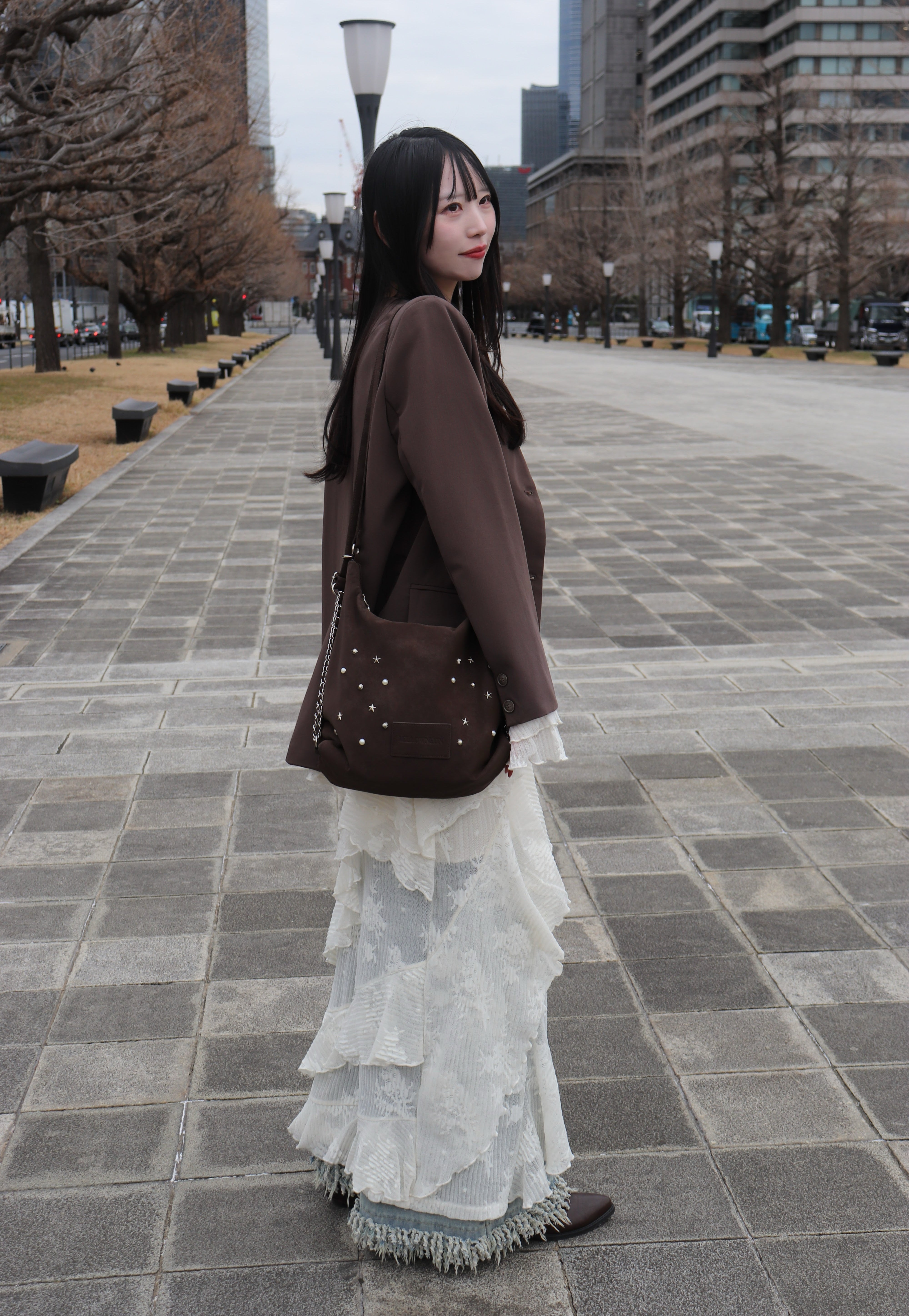 【予約】3wayスウェードライクスタッズバッグ