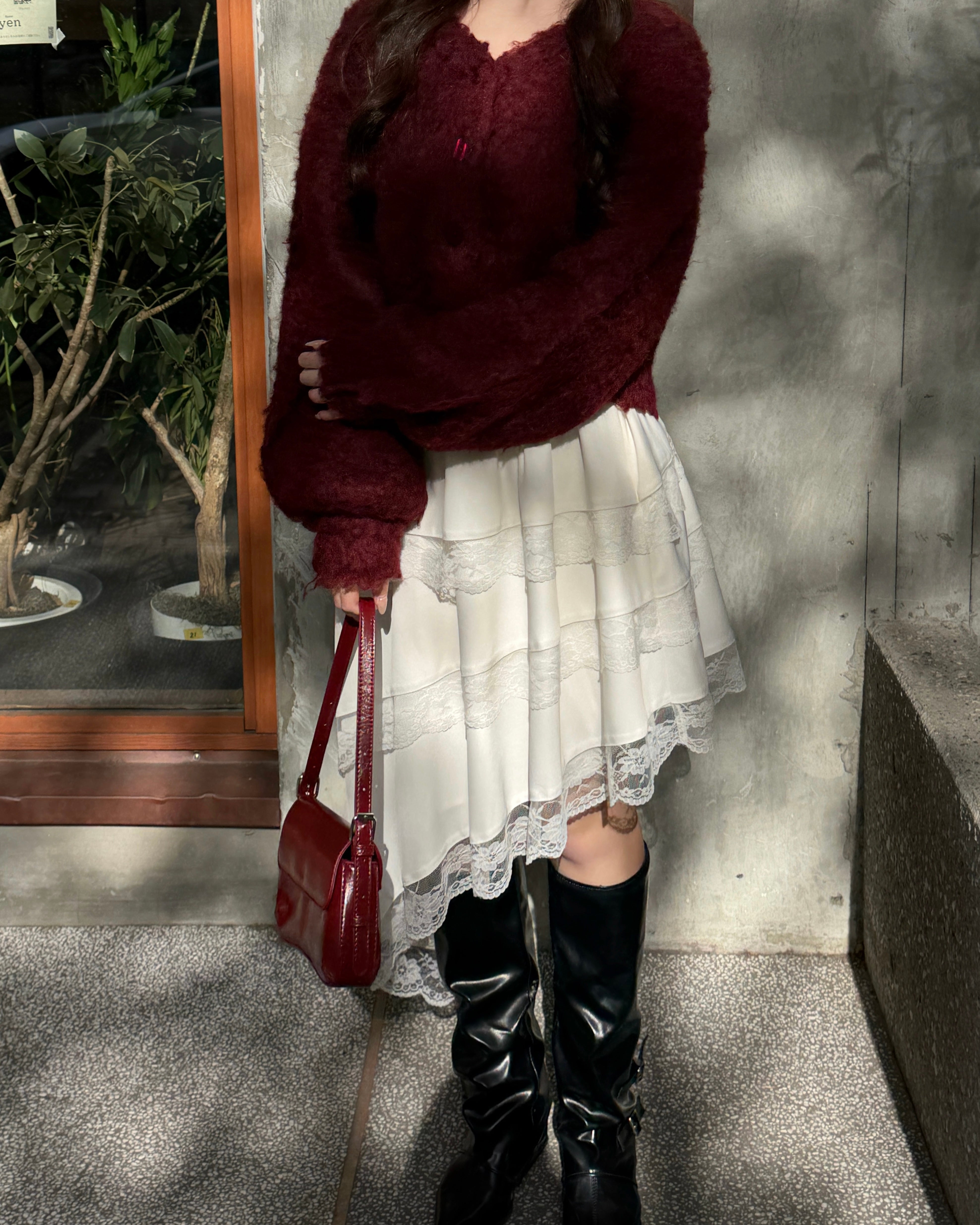 アシメレーススカート