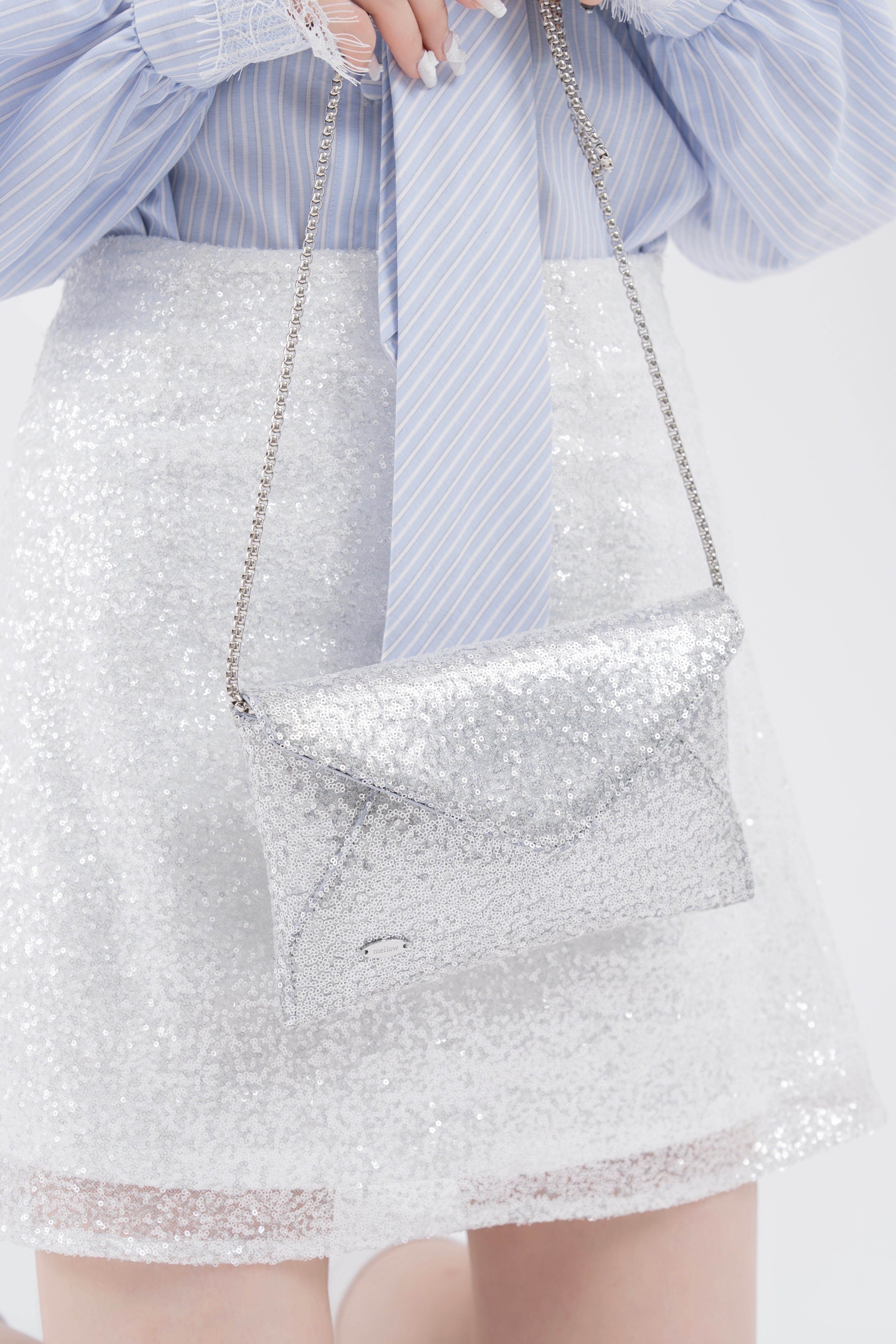 2wayスパンコールレターミニバッグ