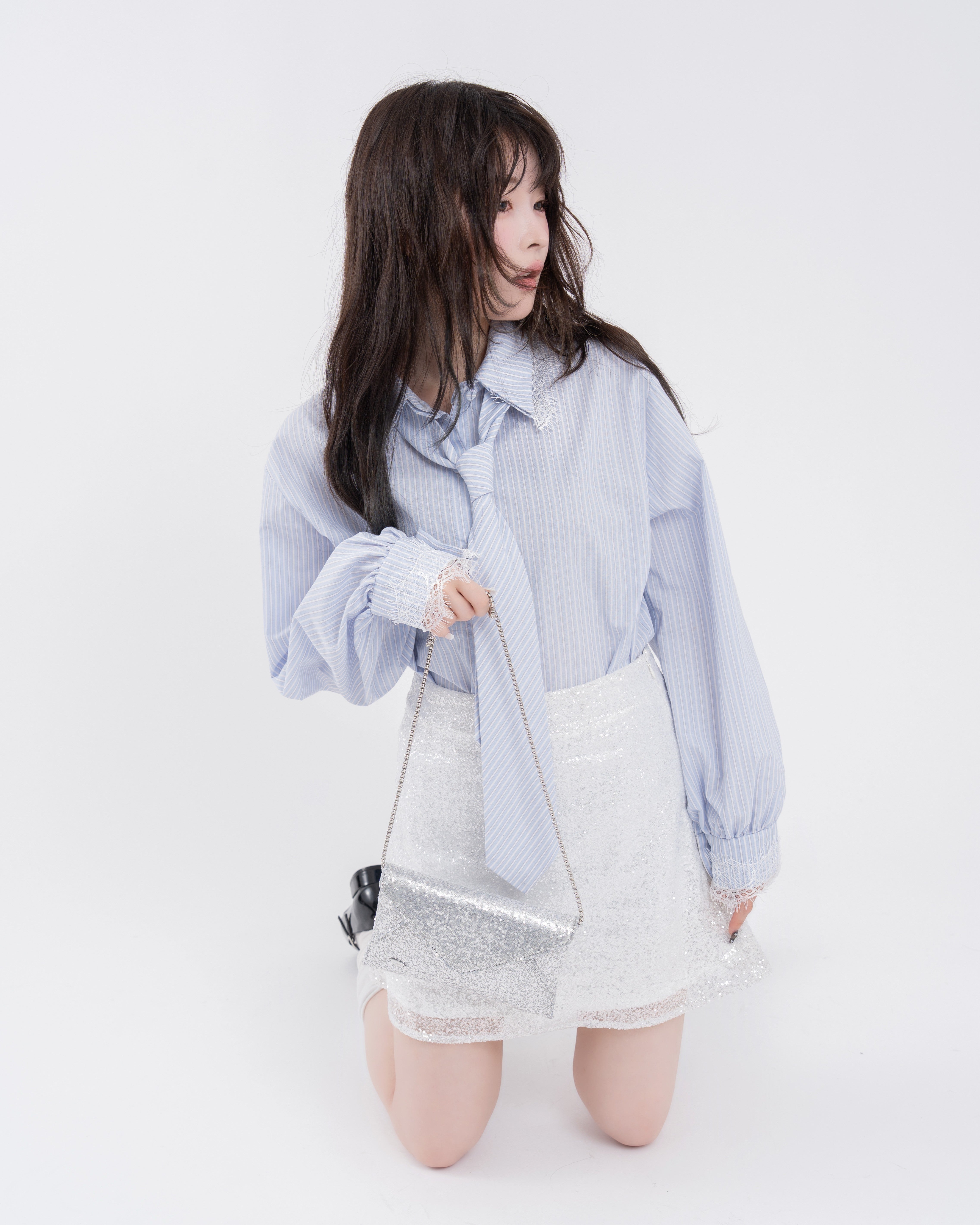 2wayスパンコールレターミニバッグ