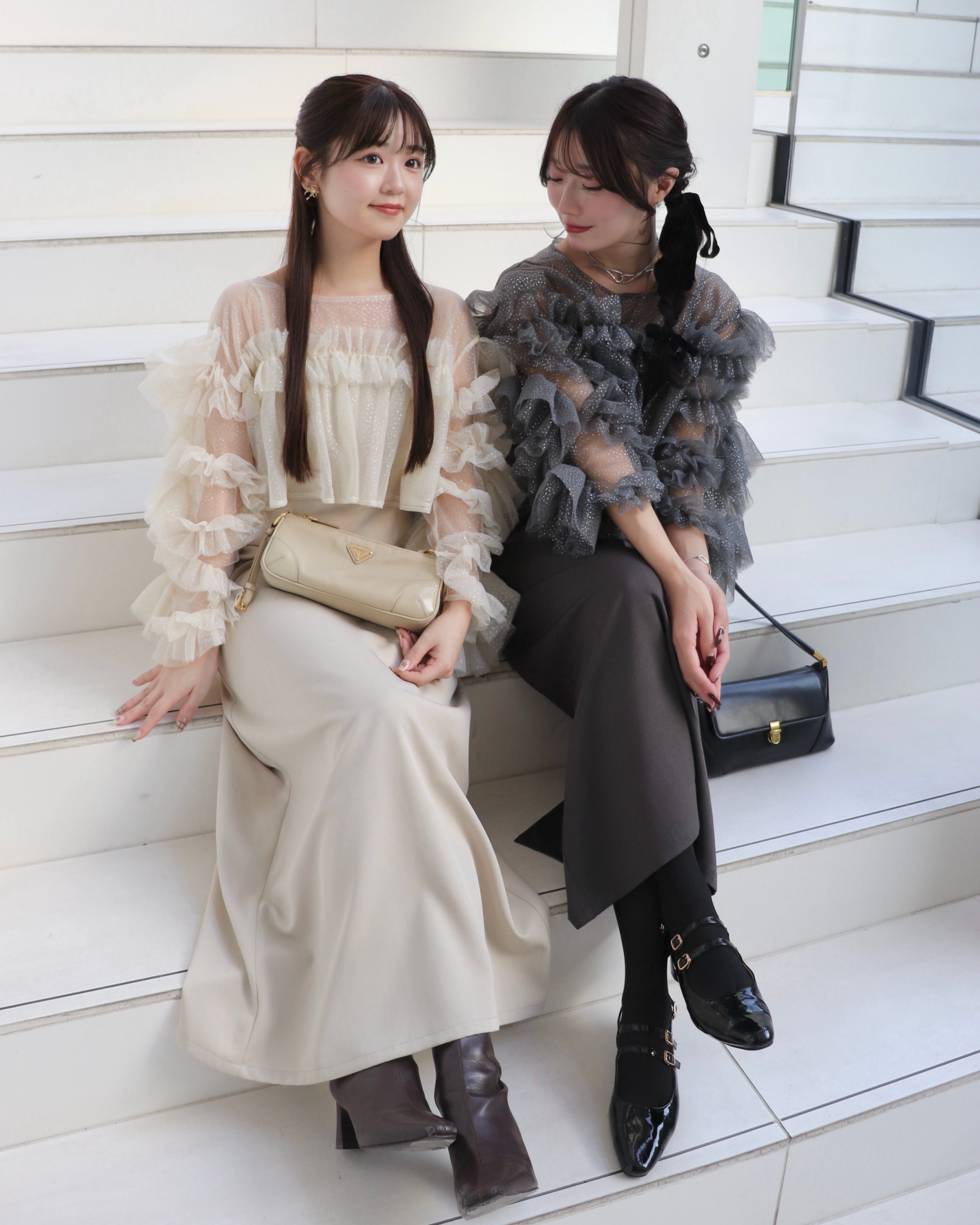 【予約】フリルラメチュールオケージョンワンピース