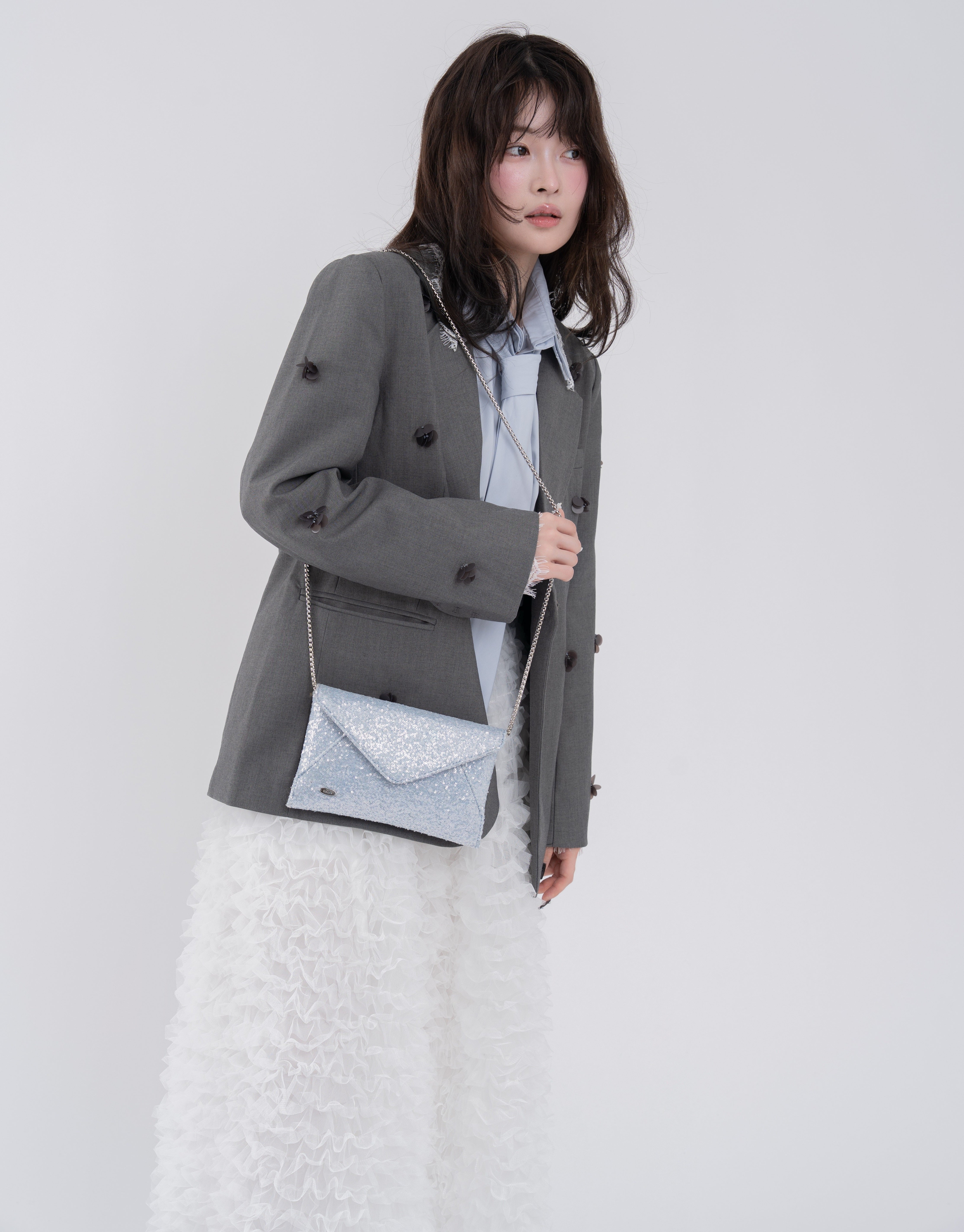 2wayスパンコールレターミニバッグ