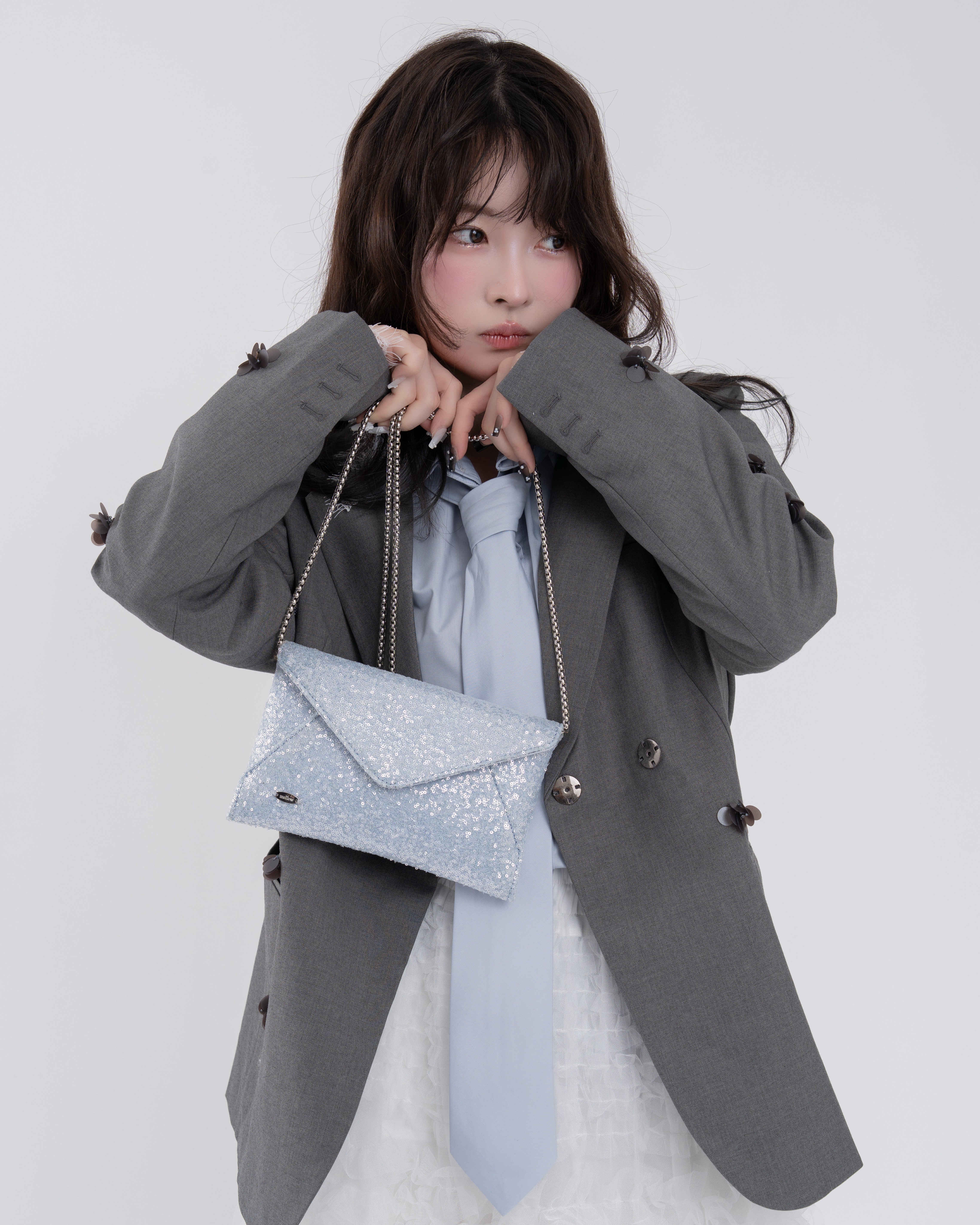 2wayスパンコールレターミニバッグ