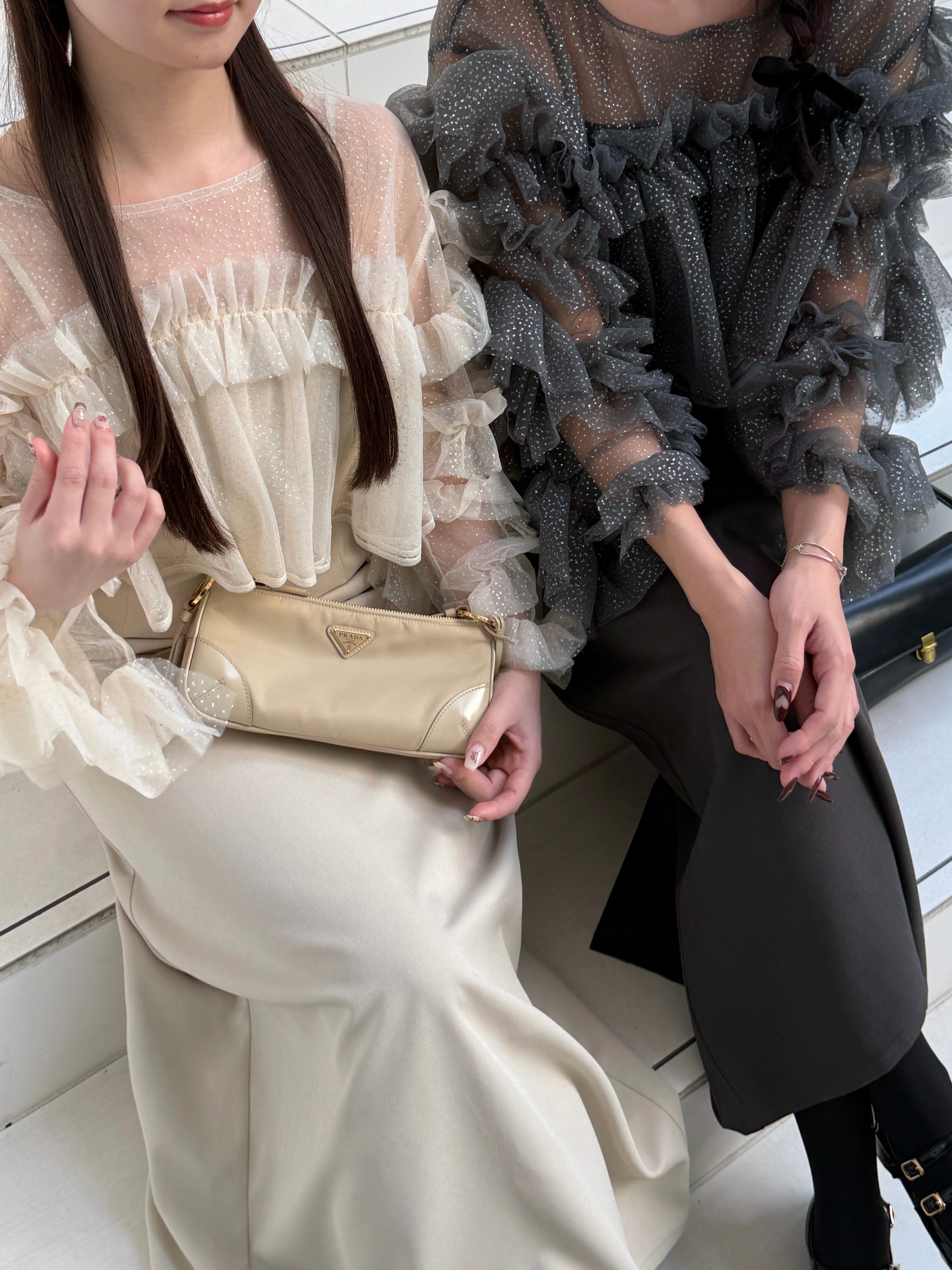 フリルラメチュールオケージョンワンピース