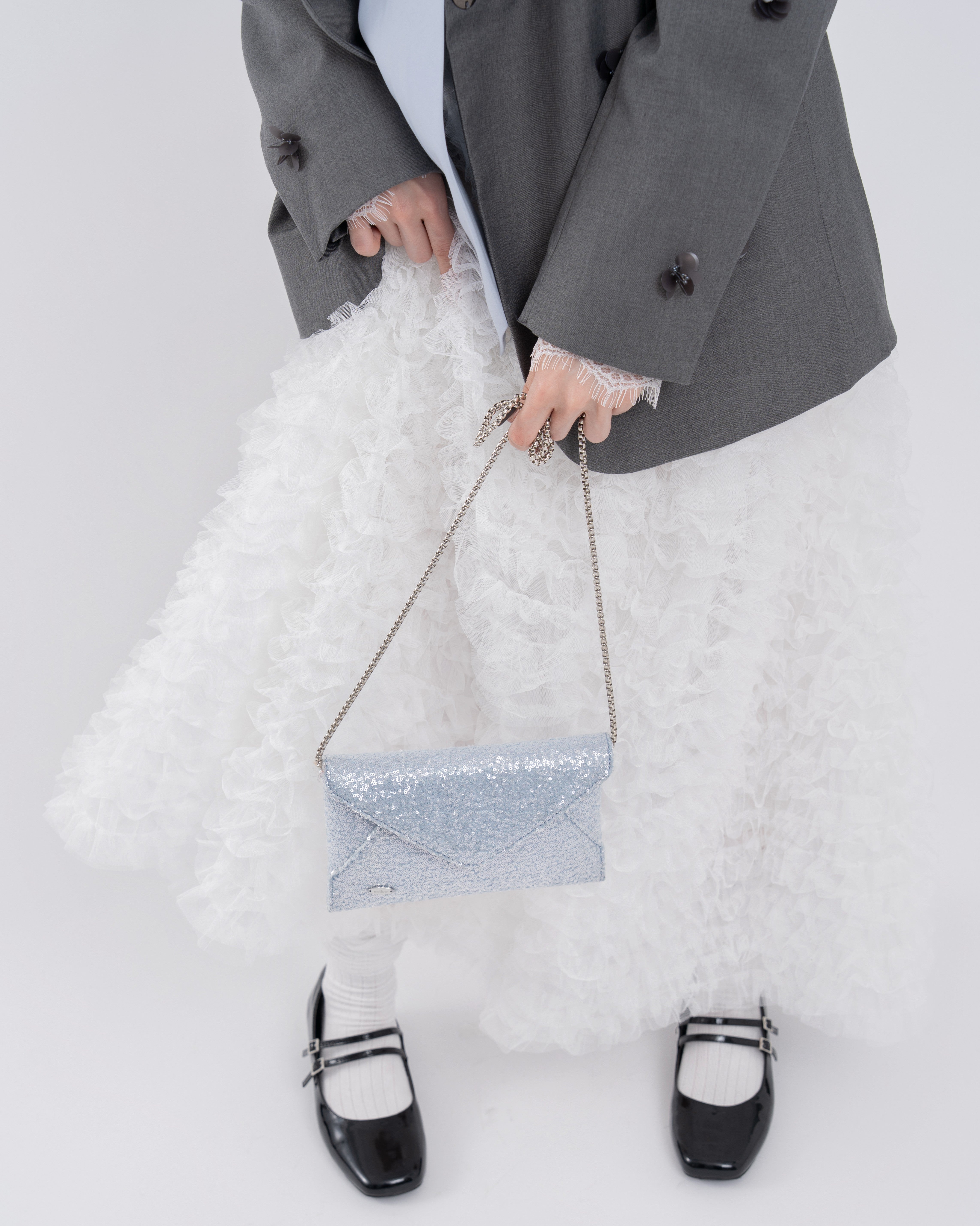 2wayスパンコールレターミニバッグ