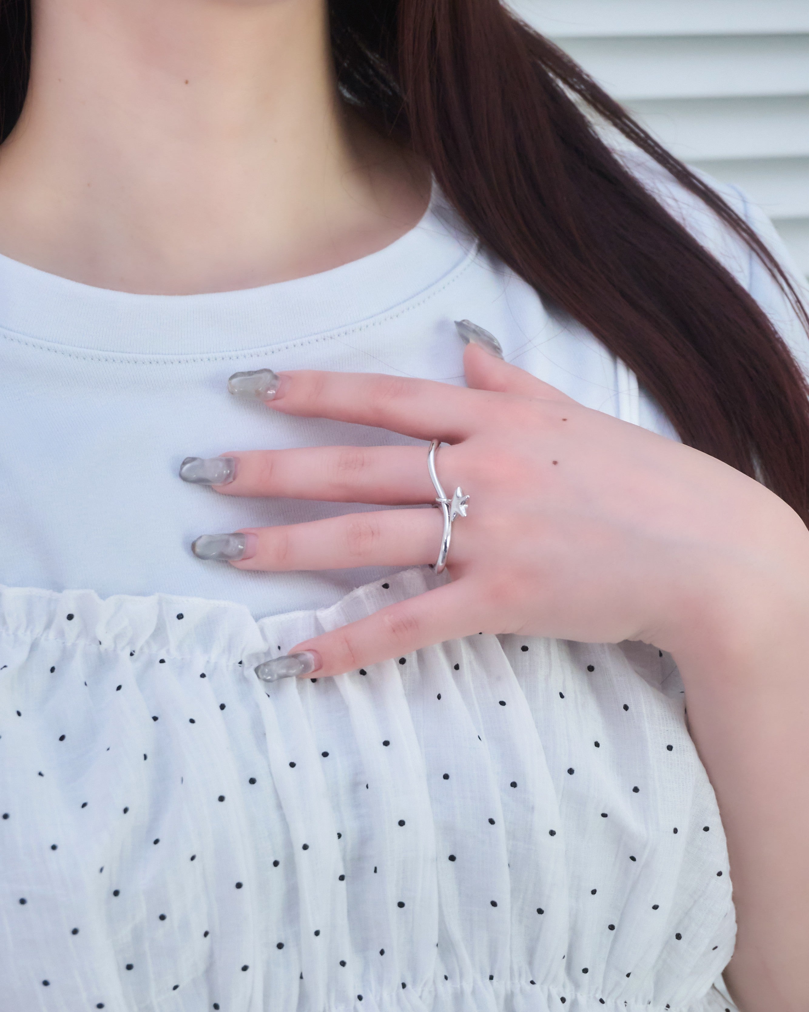 Star Charm Double Finger Ring