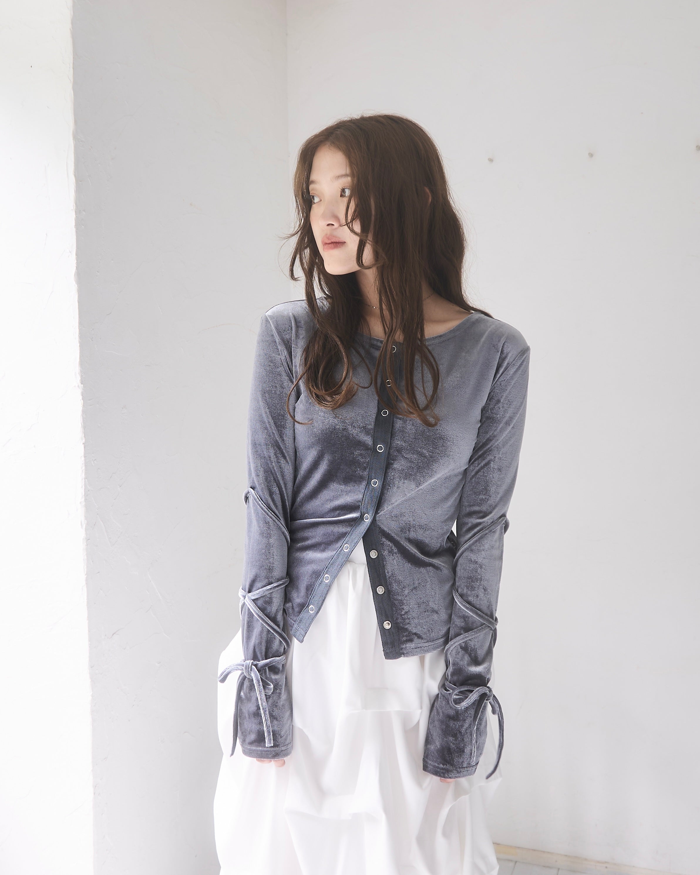 ベロアリボントップス