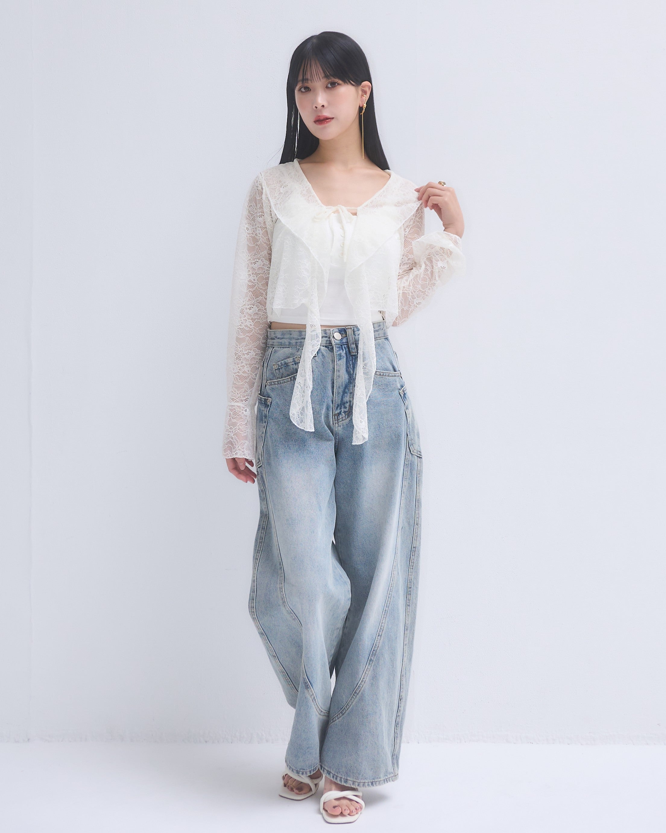 model:164cm/アイボリー