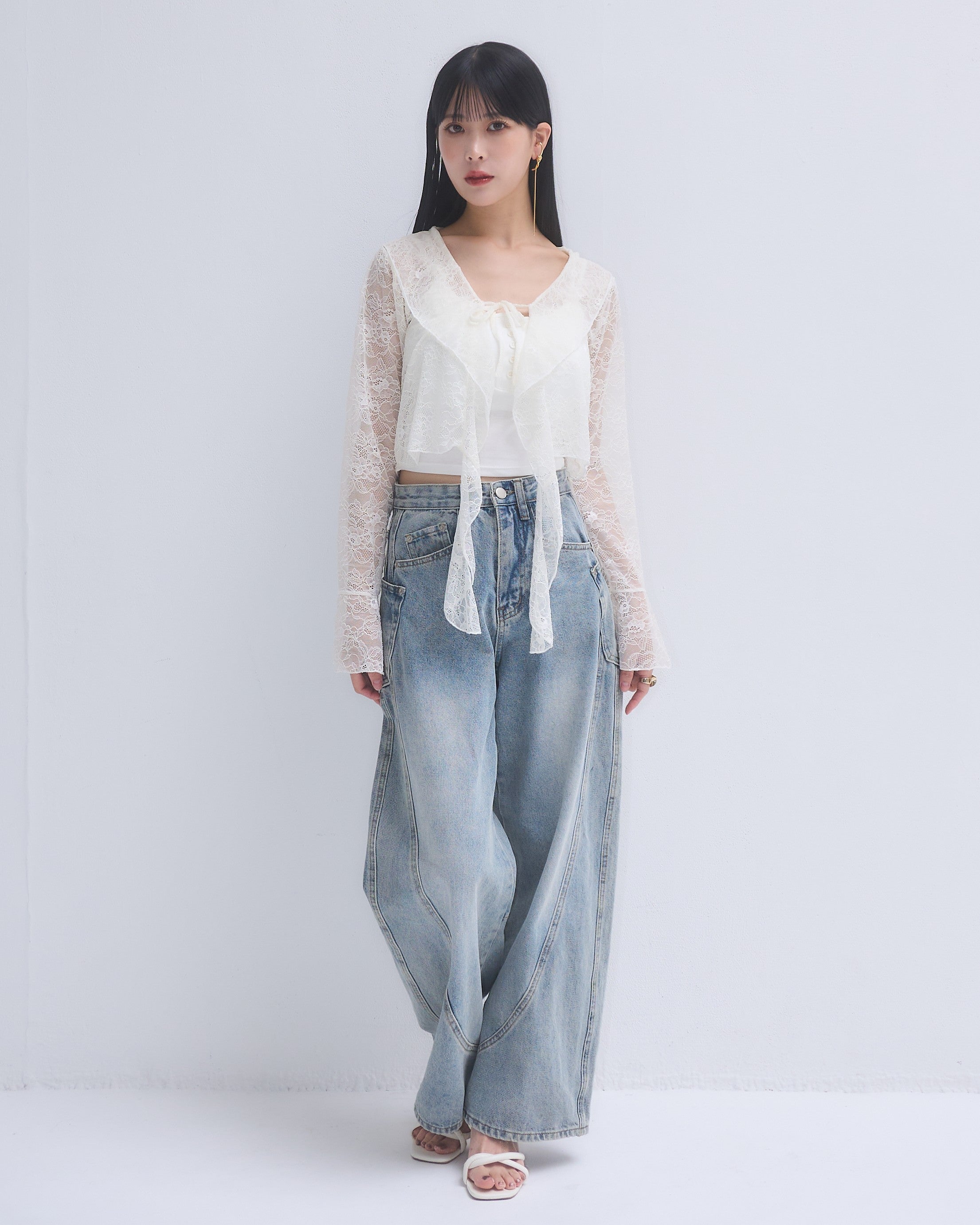 model:164cm/アイボリー