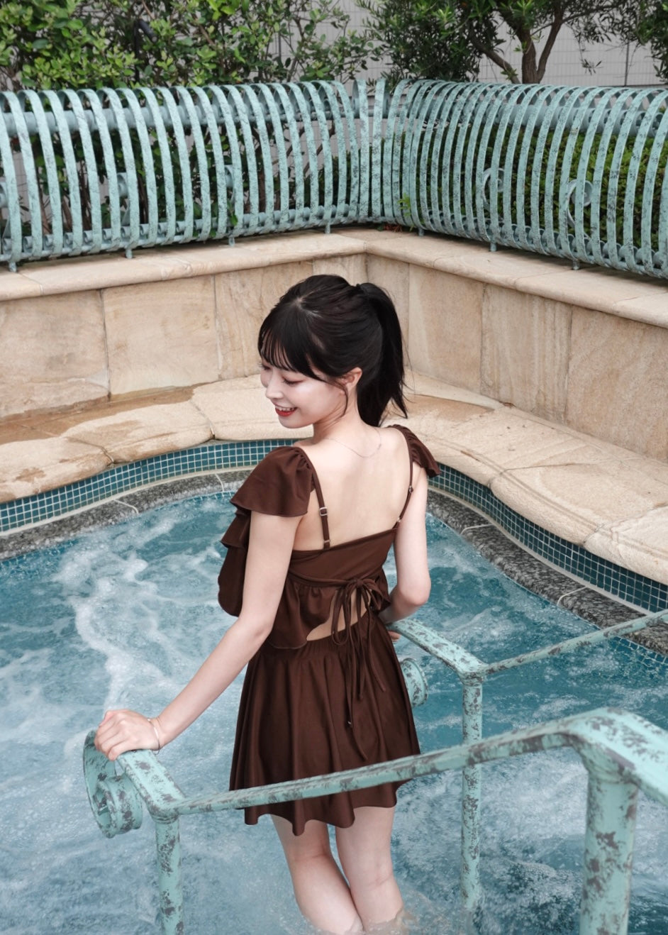 2wayフリルカシュクール水着