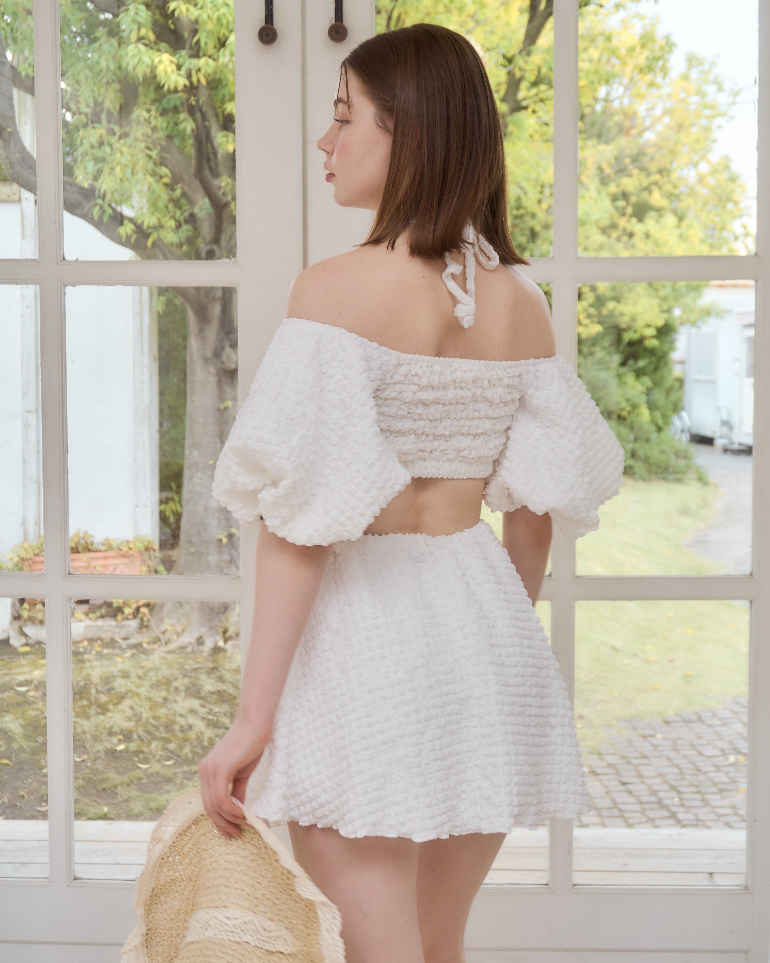 泡芙袖子泳衣