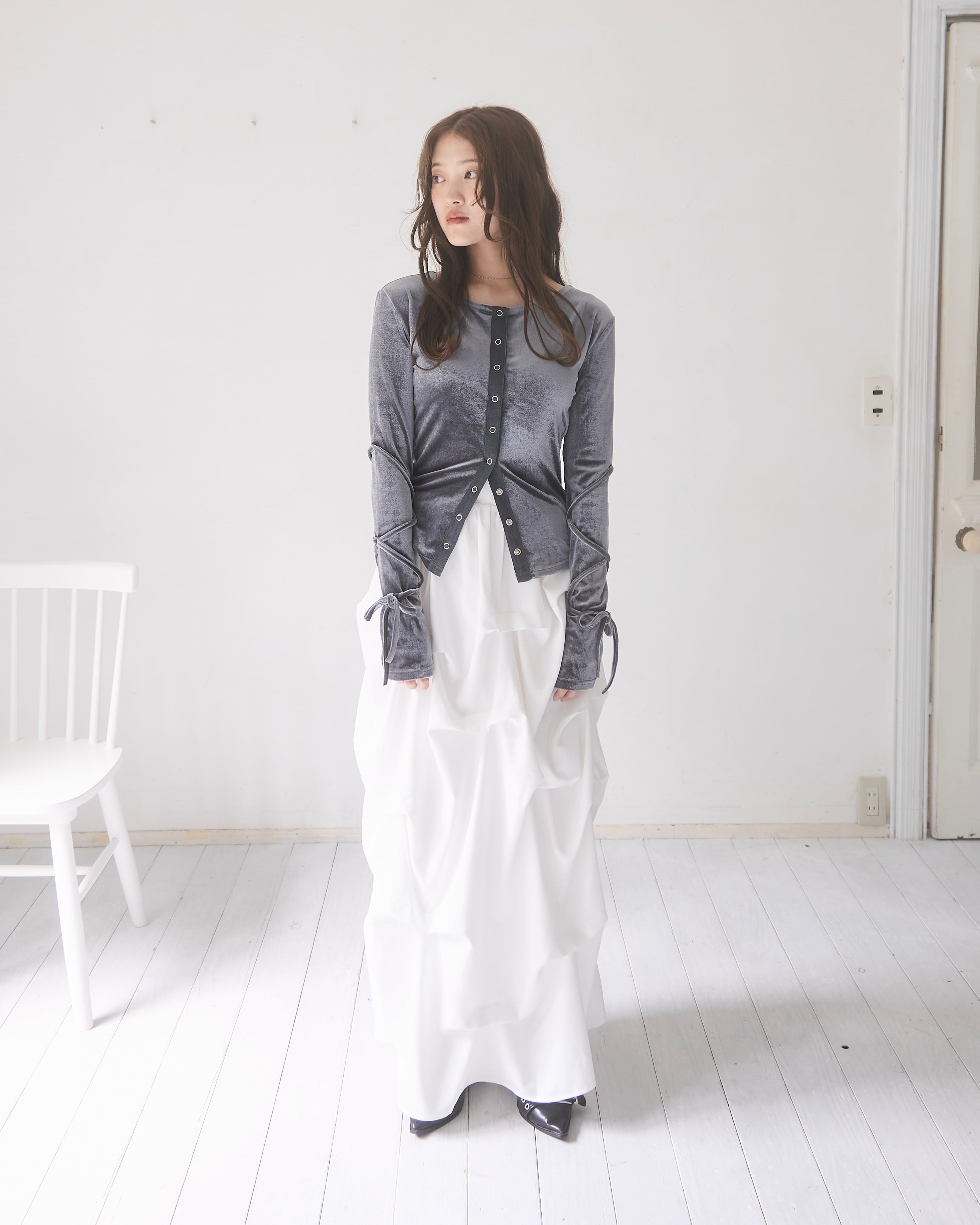 ベロアリボントップス