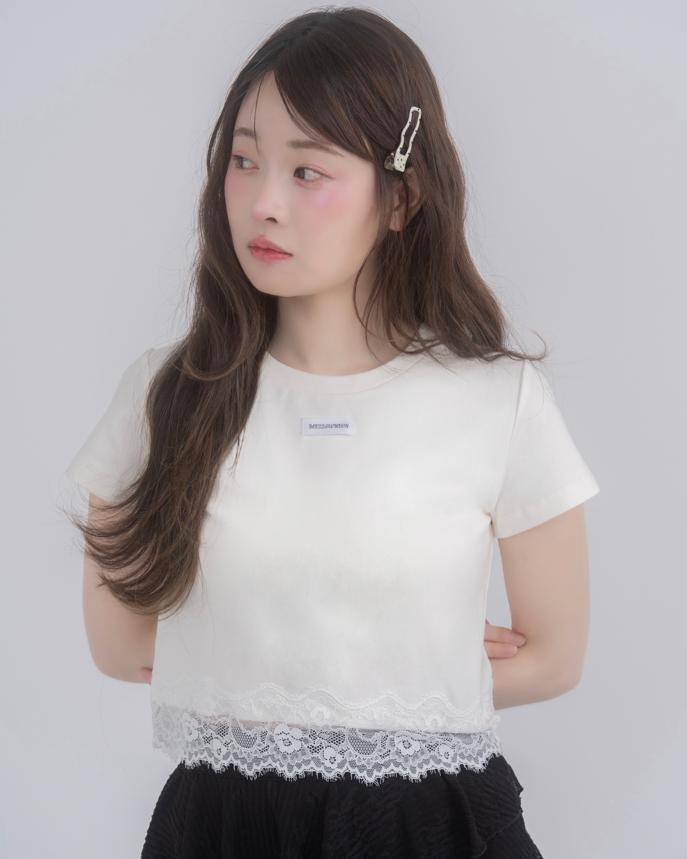 【一部予約】レースヘムTシャツ