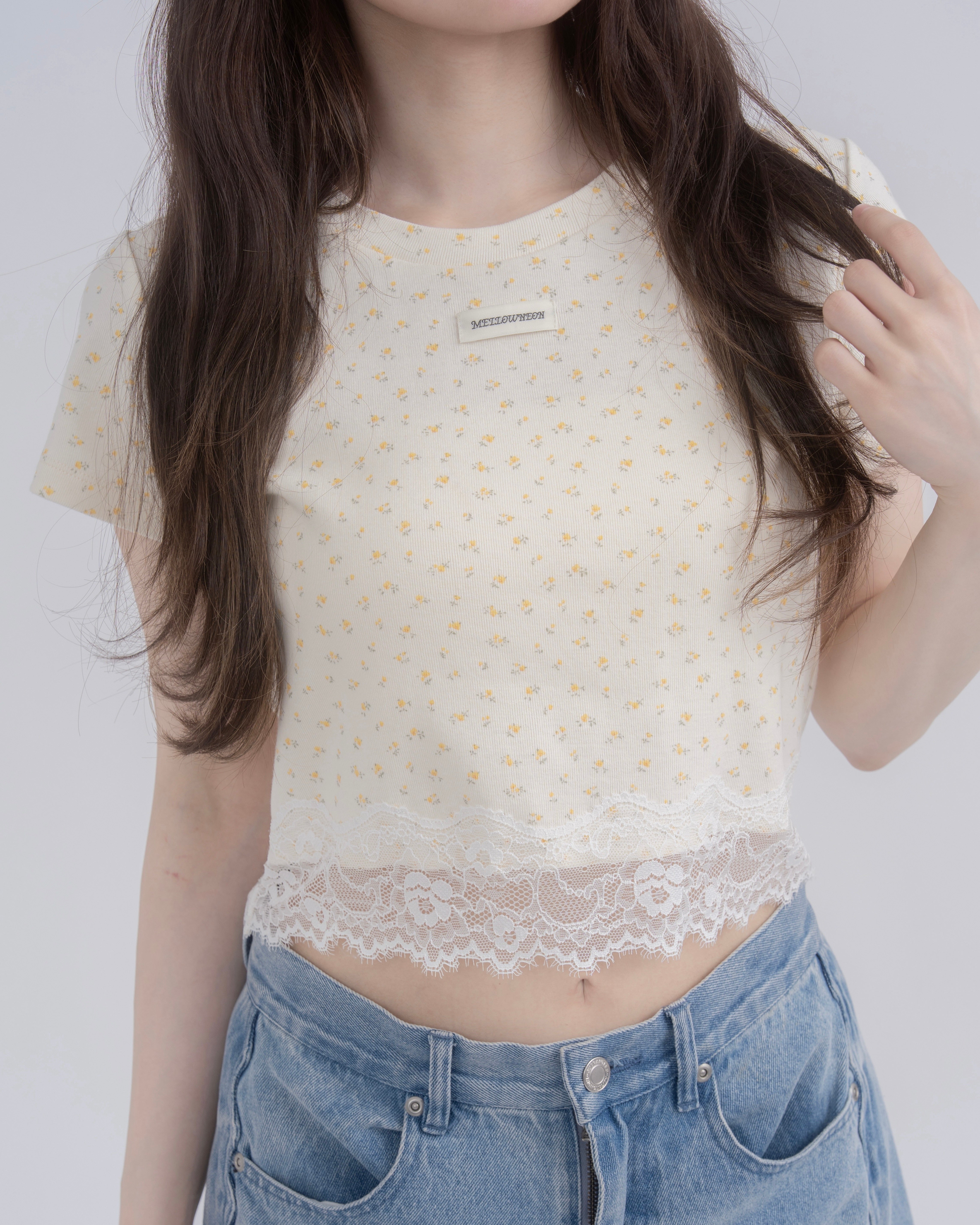 【一部予約】レースヘムTシャツ