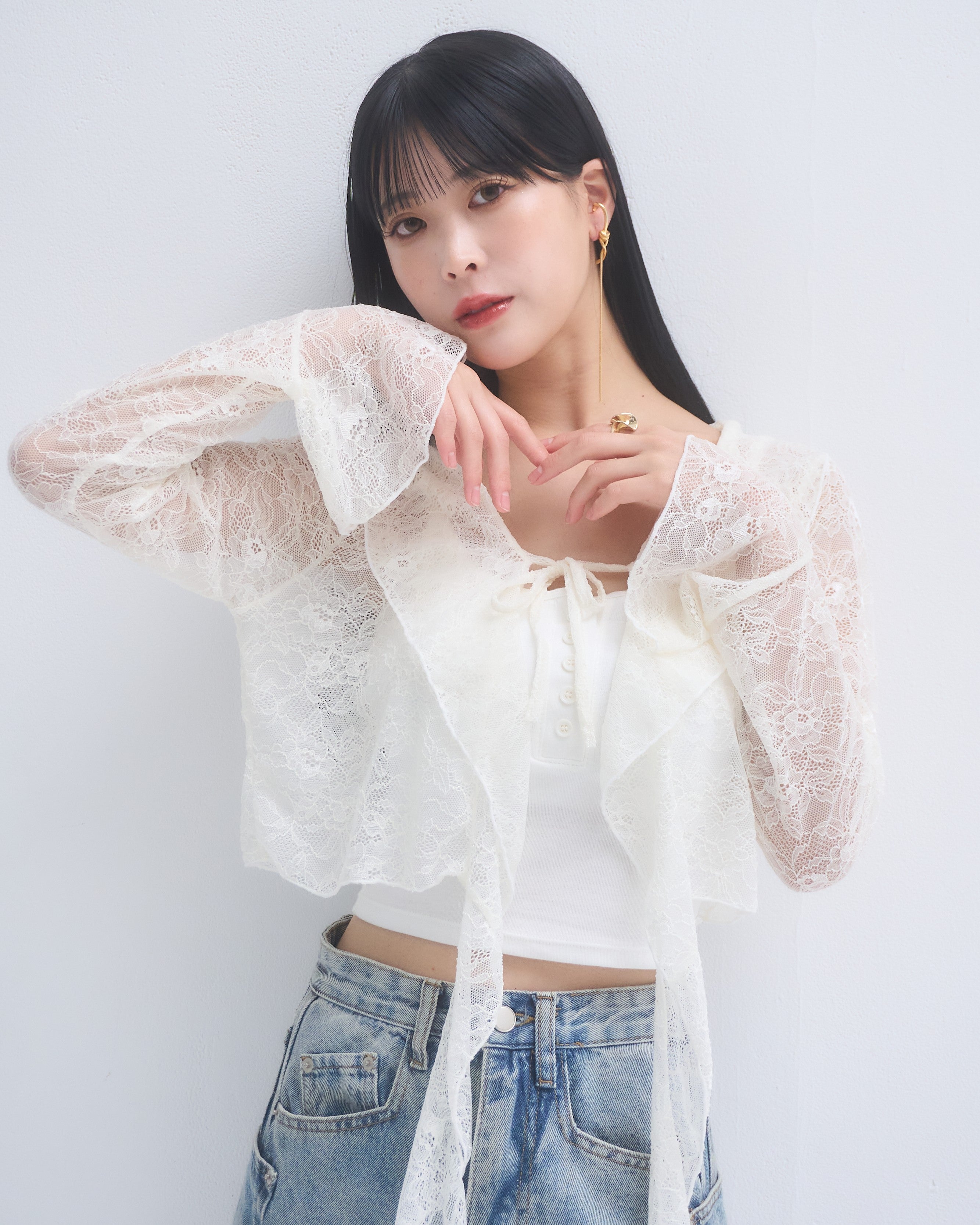 model:164cm/アイボリー