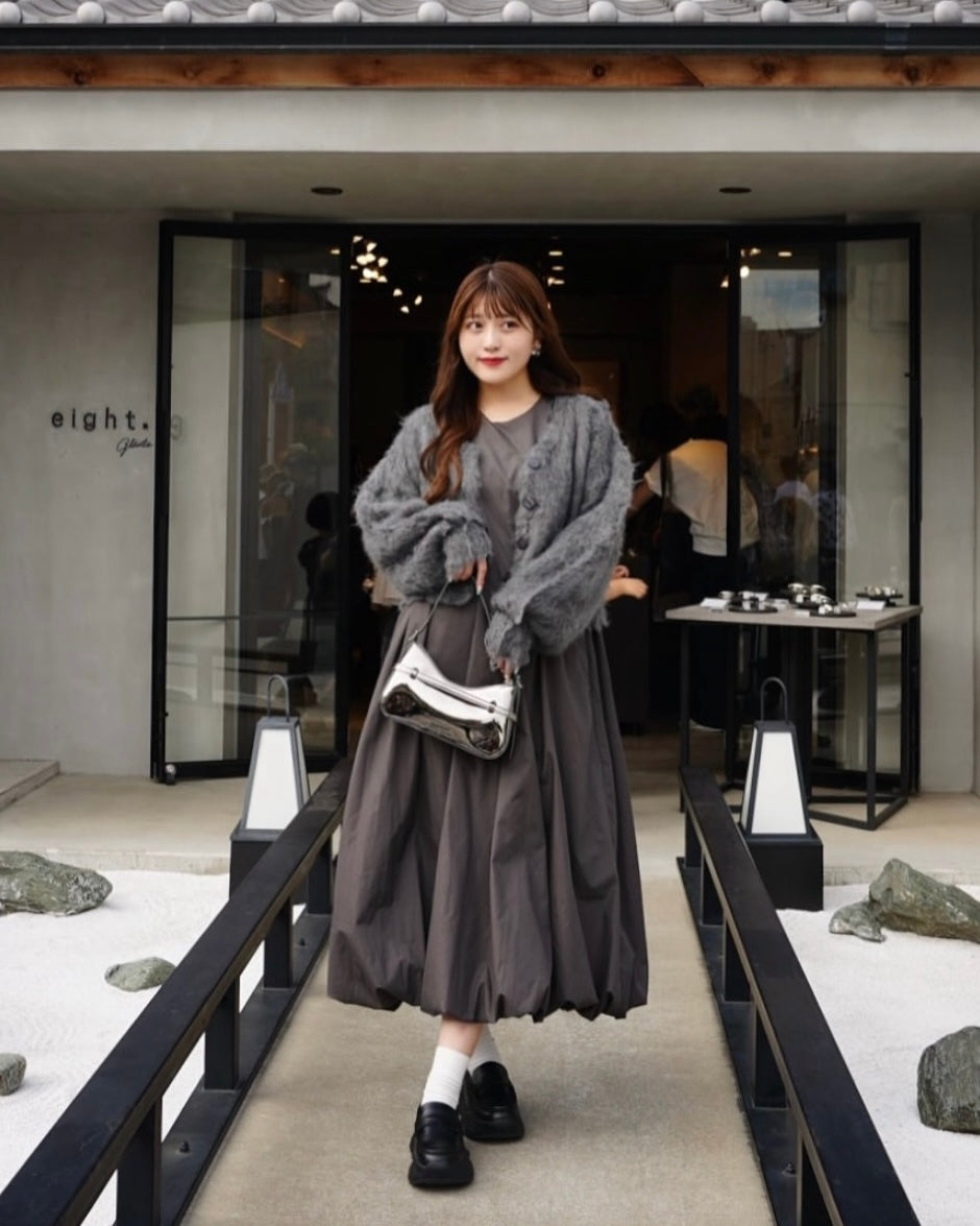 蓬松的针织开衫