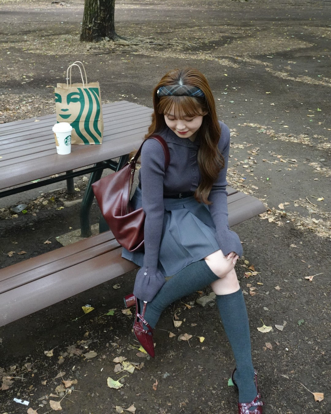 2wayボタンフリルデザインリブニット