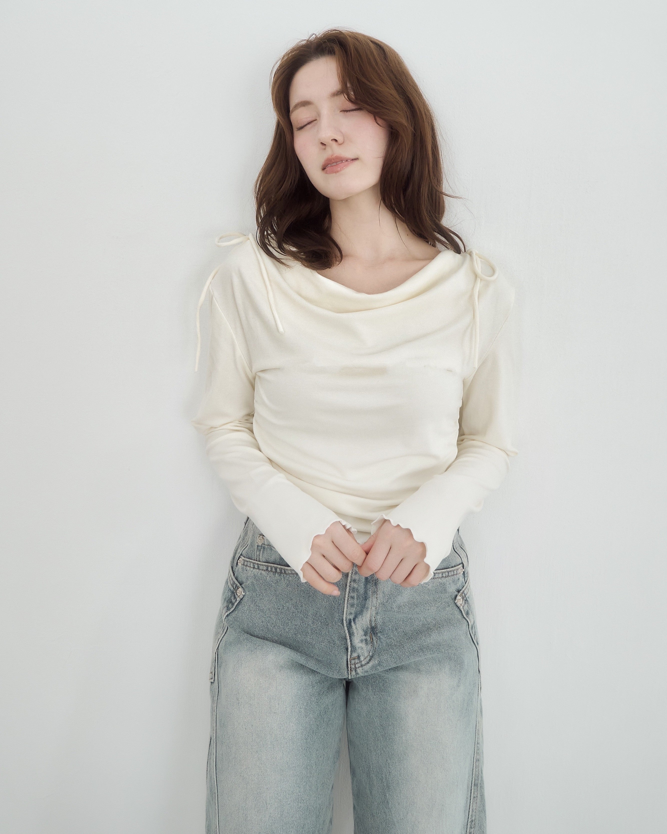 model:155cm/ベージュ