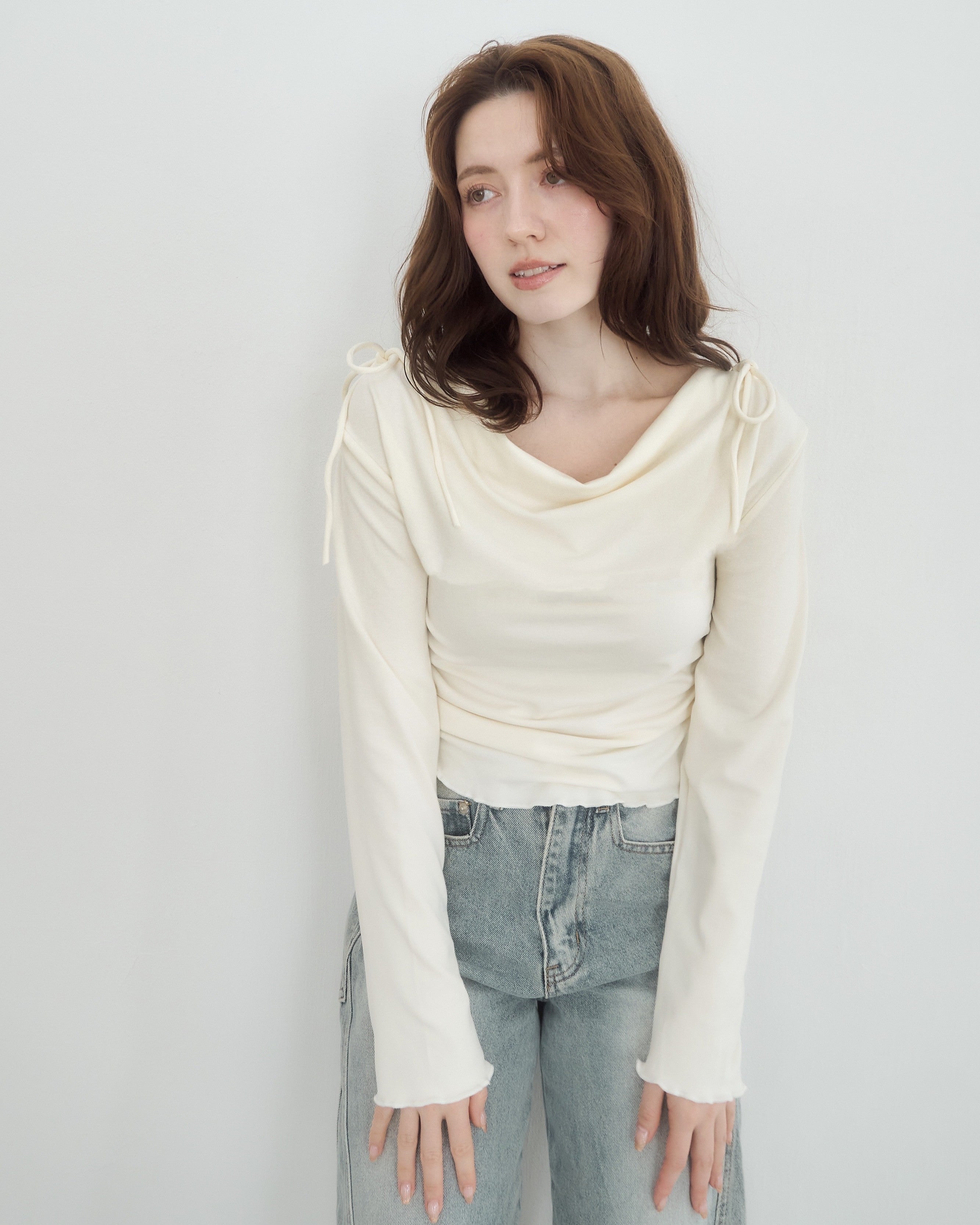 model:155cm/ベージュ