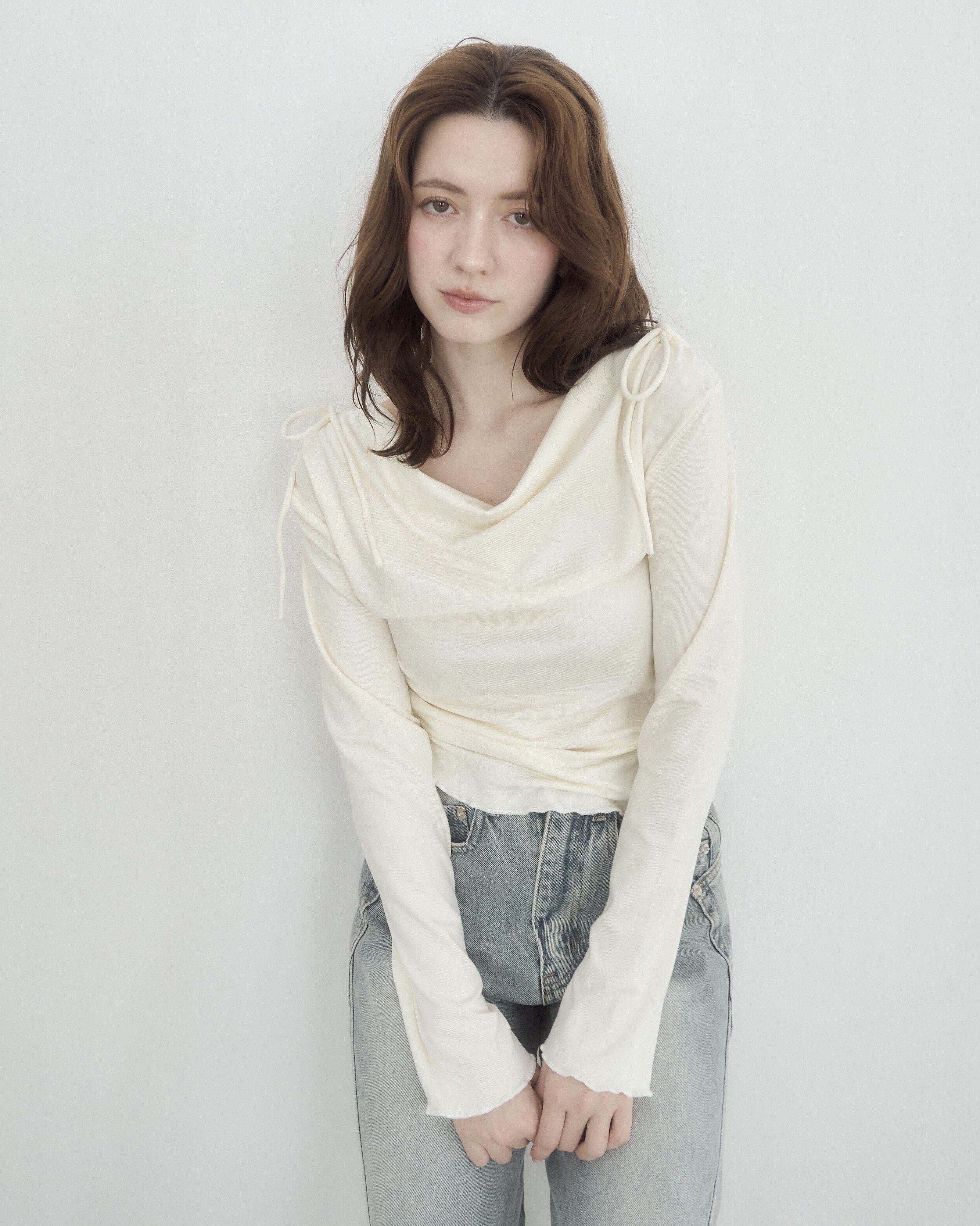 model:155cm/ベージュ