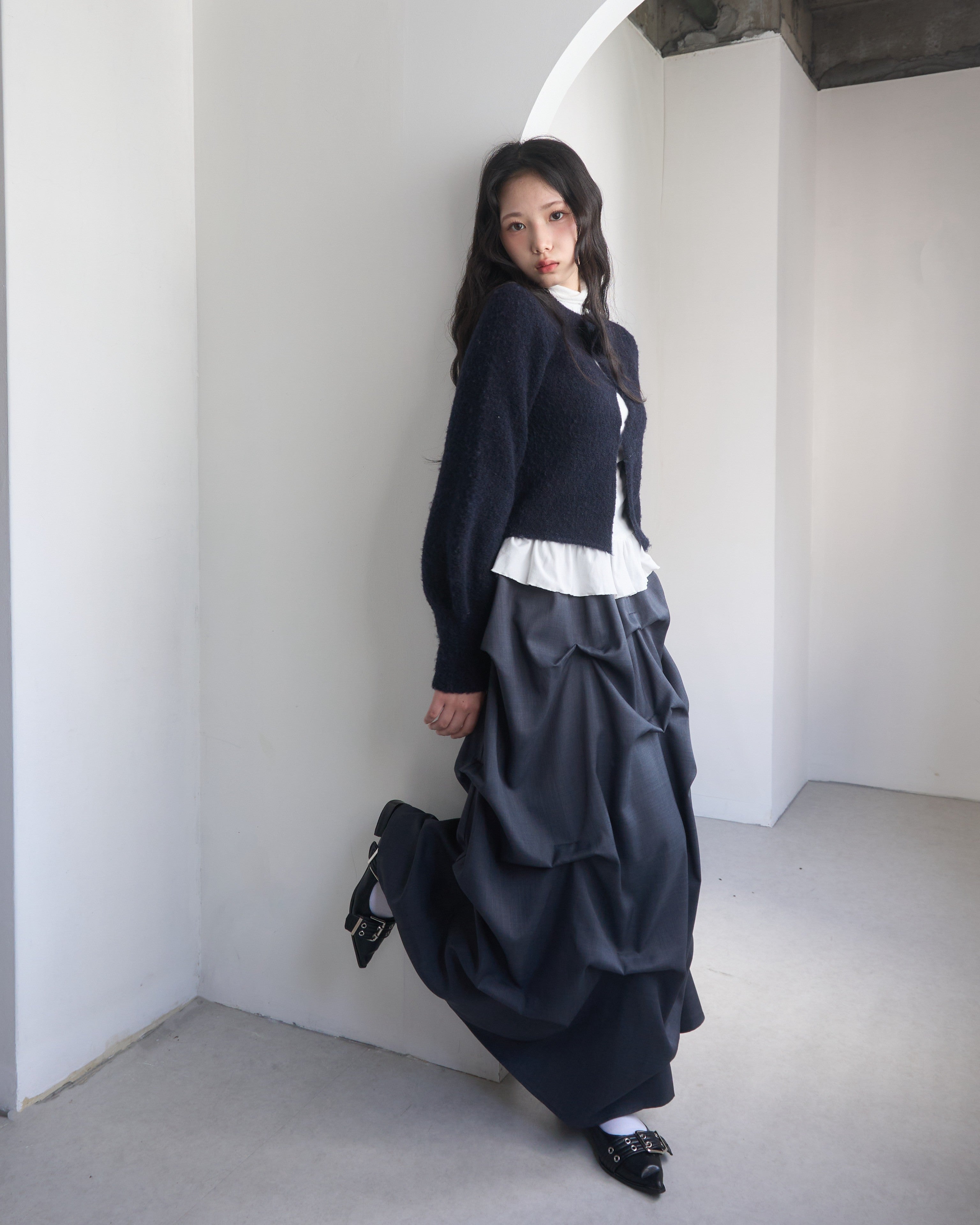 Random tuck skirt