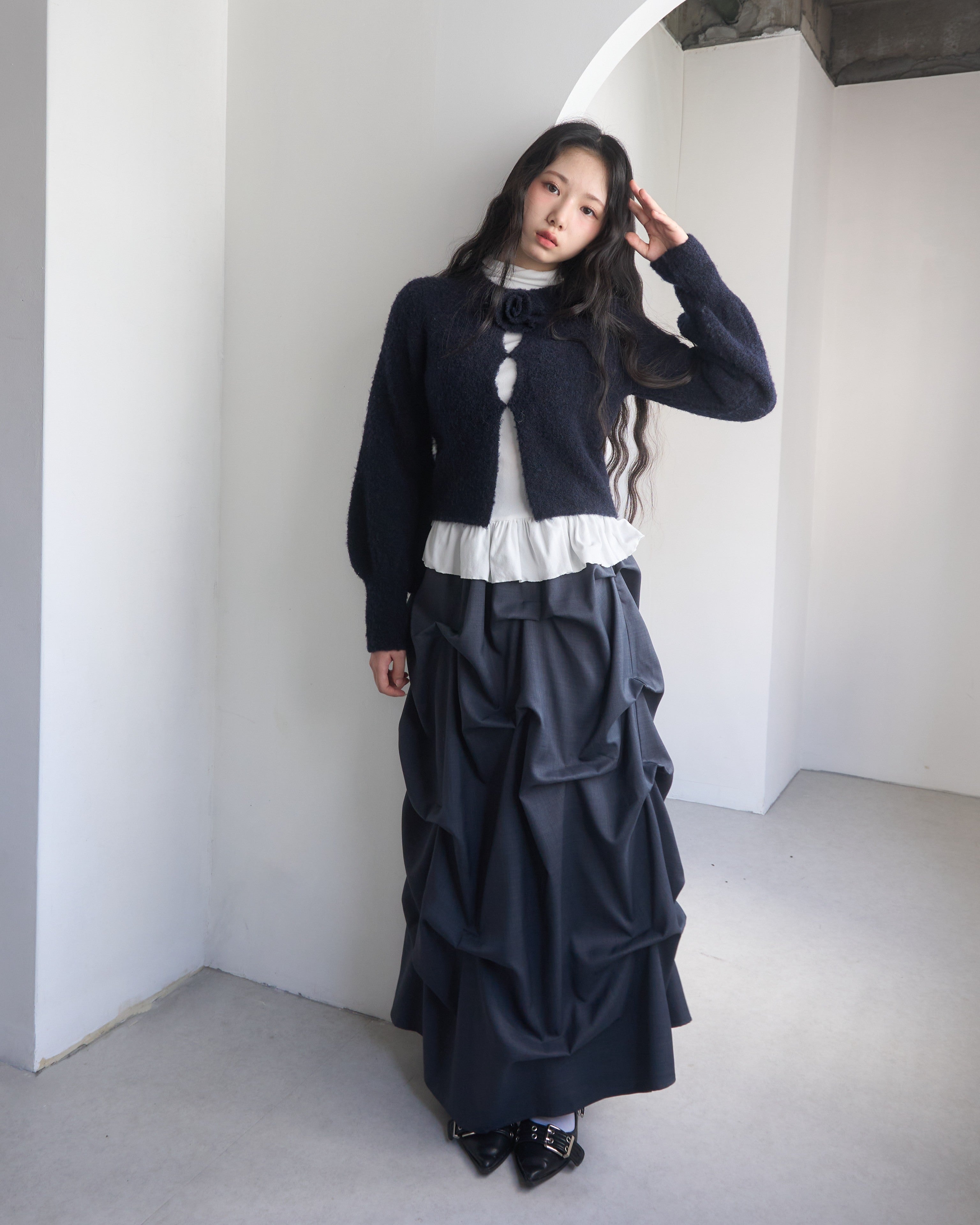 Random tuck skirt