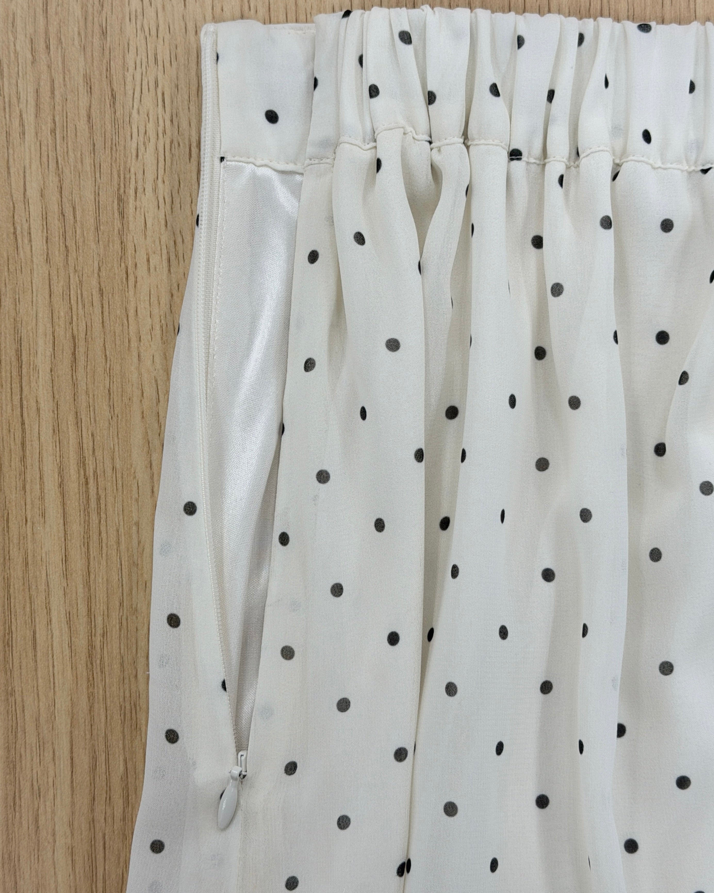 【一部予約】チェック&ドットシアーフリルスカート