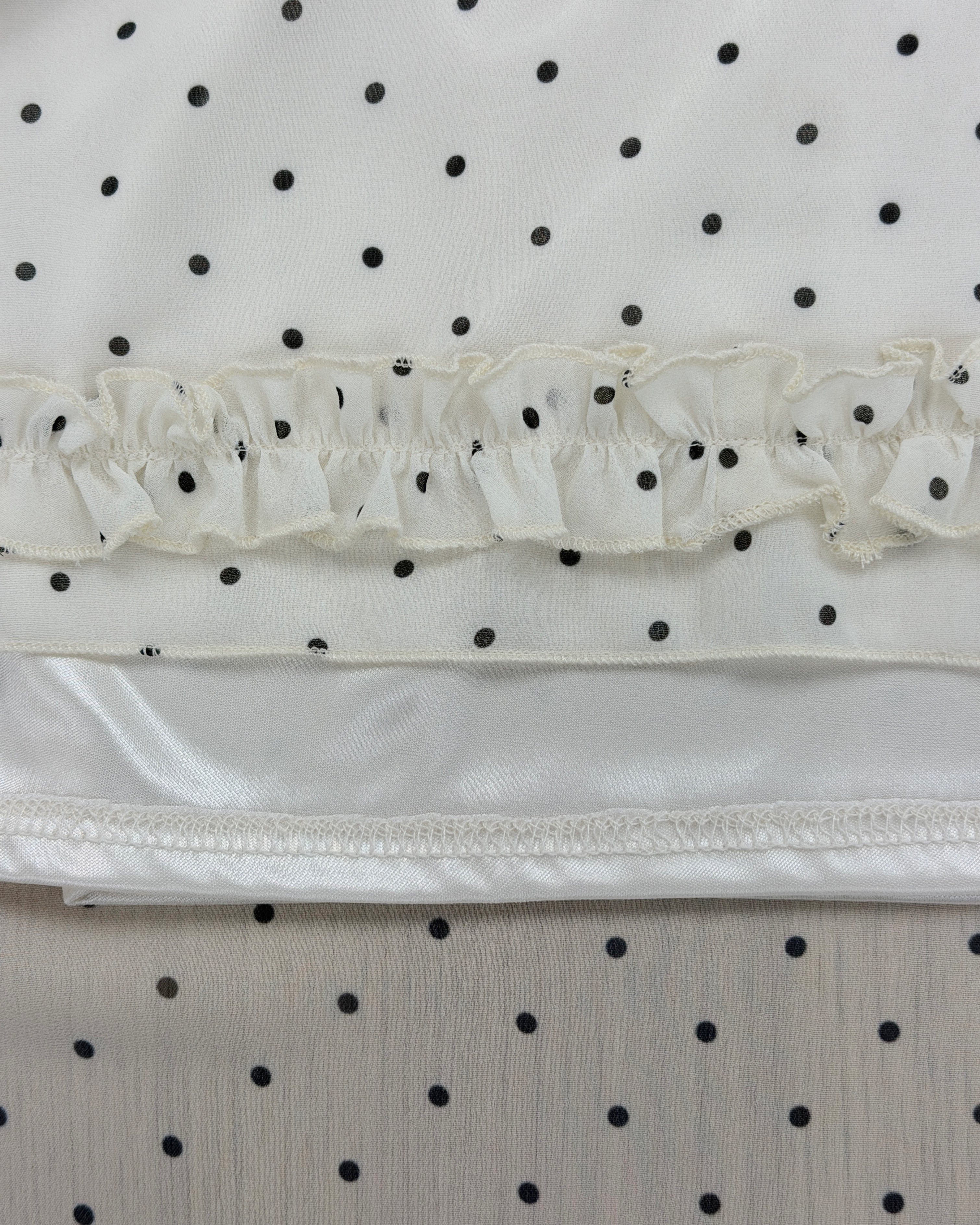 【一部予約】チェック&ドットシアーフリルスカート