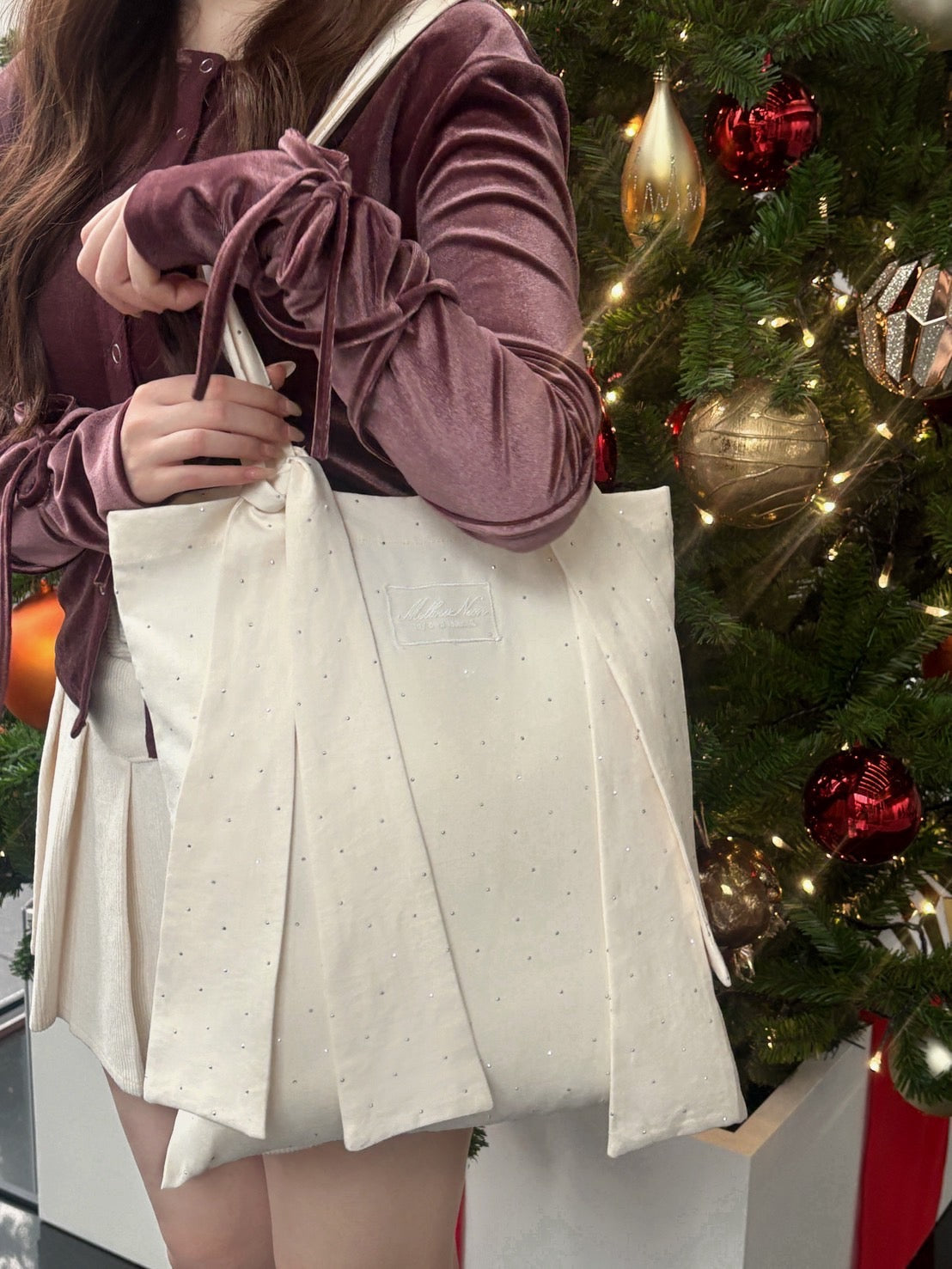 Bijou ribbon tote bag