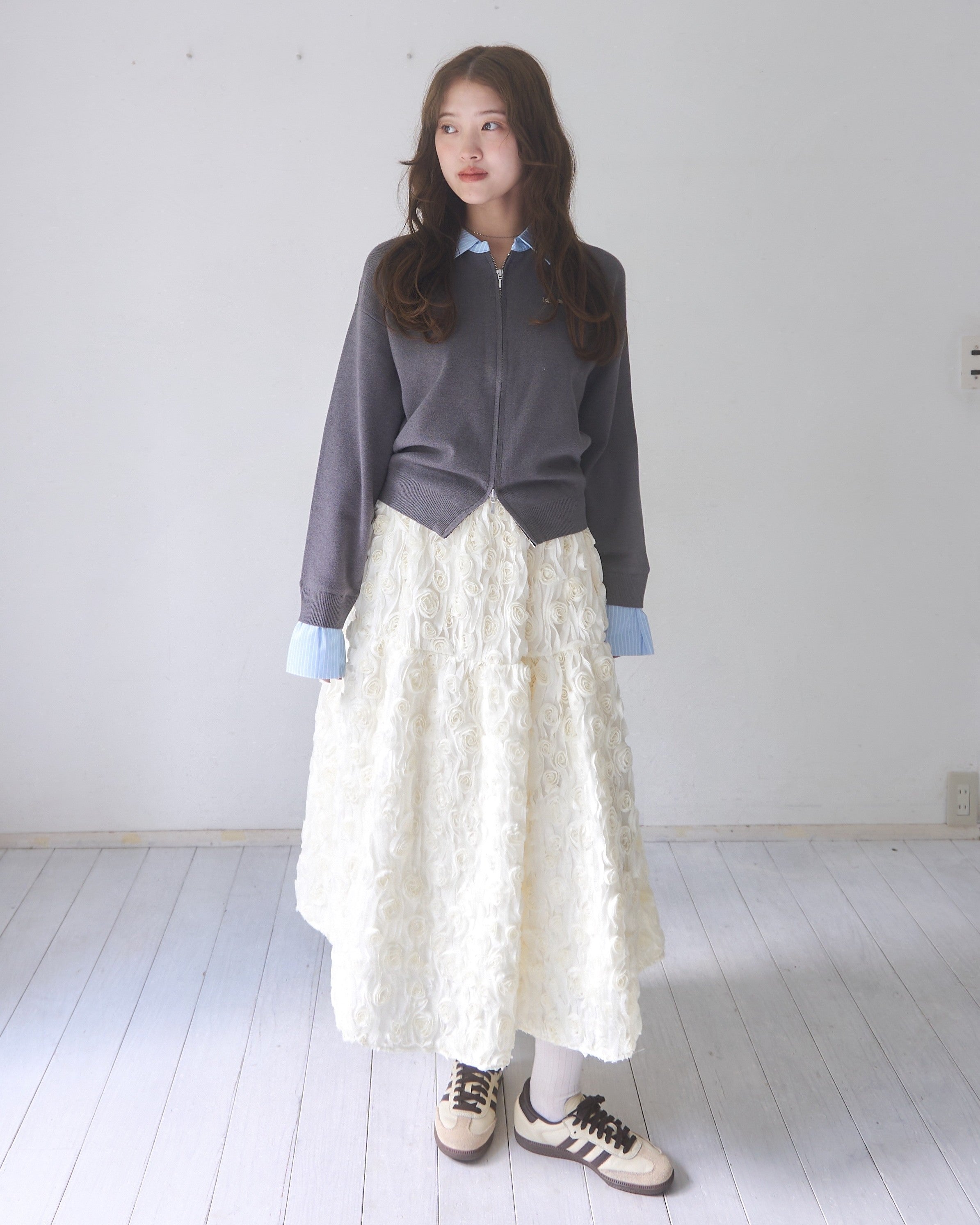 シャツレイヤードライクニット