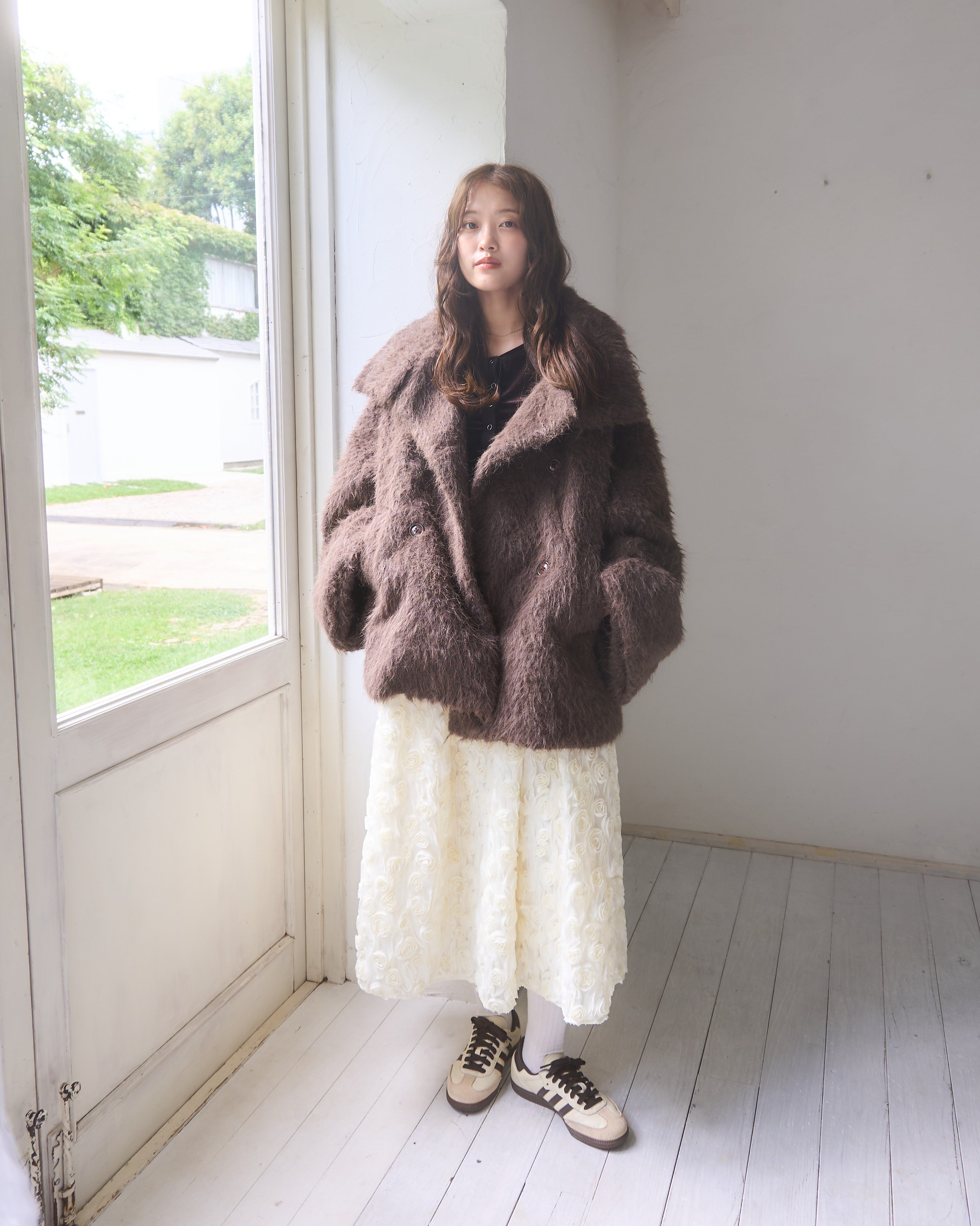 3way攤位衣領毛茸茸的外套