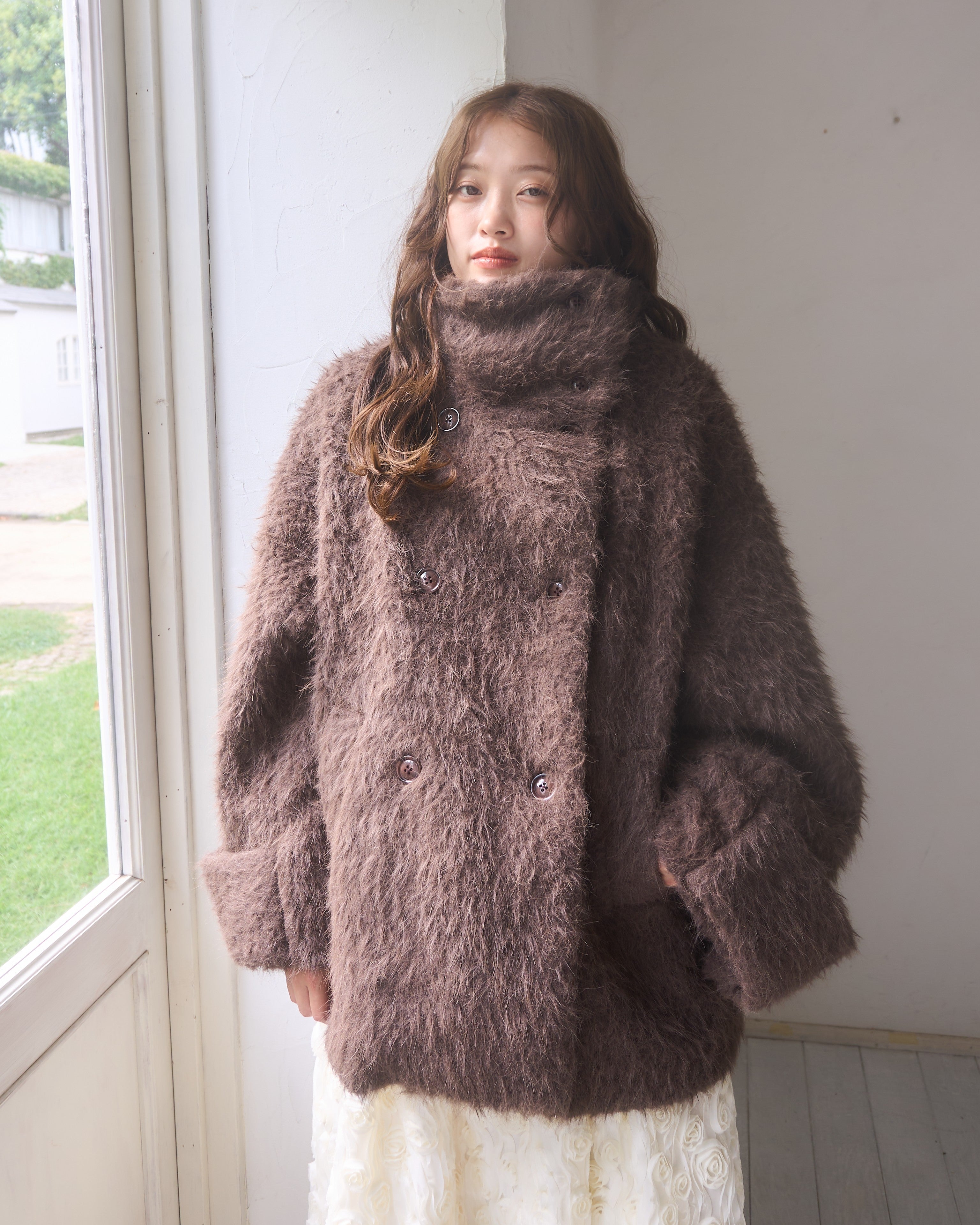 3way攤位衣領毛茸茸的外套