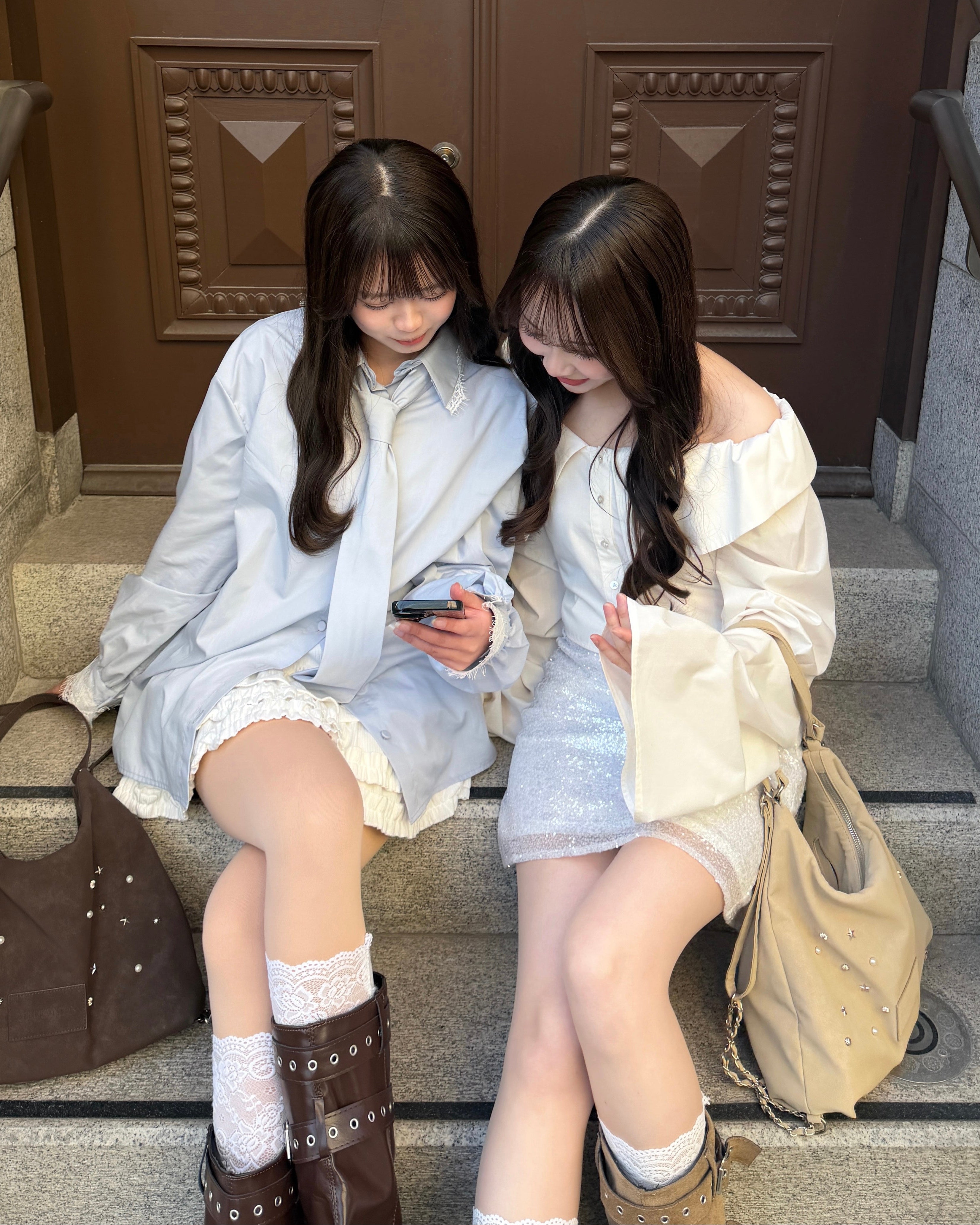 【一部予約】ネクタイセットレースドッキングシャツ