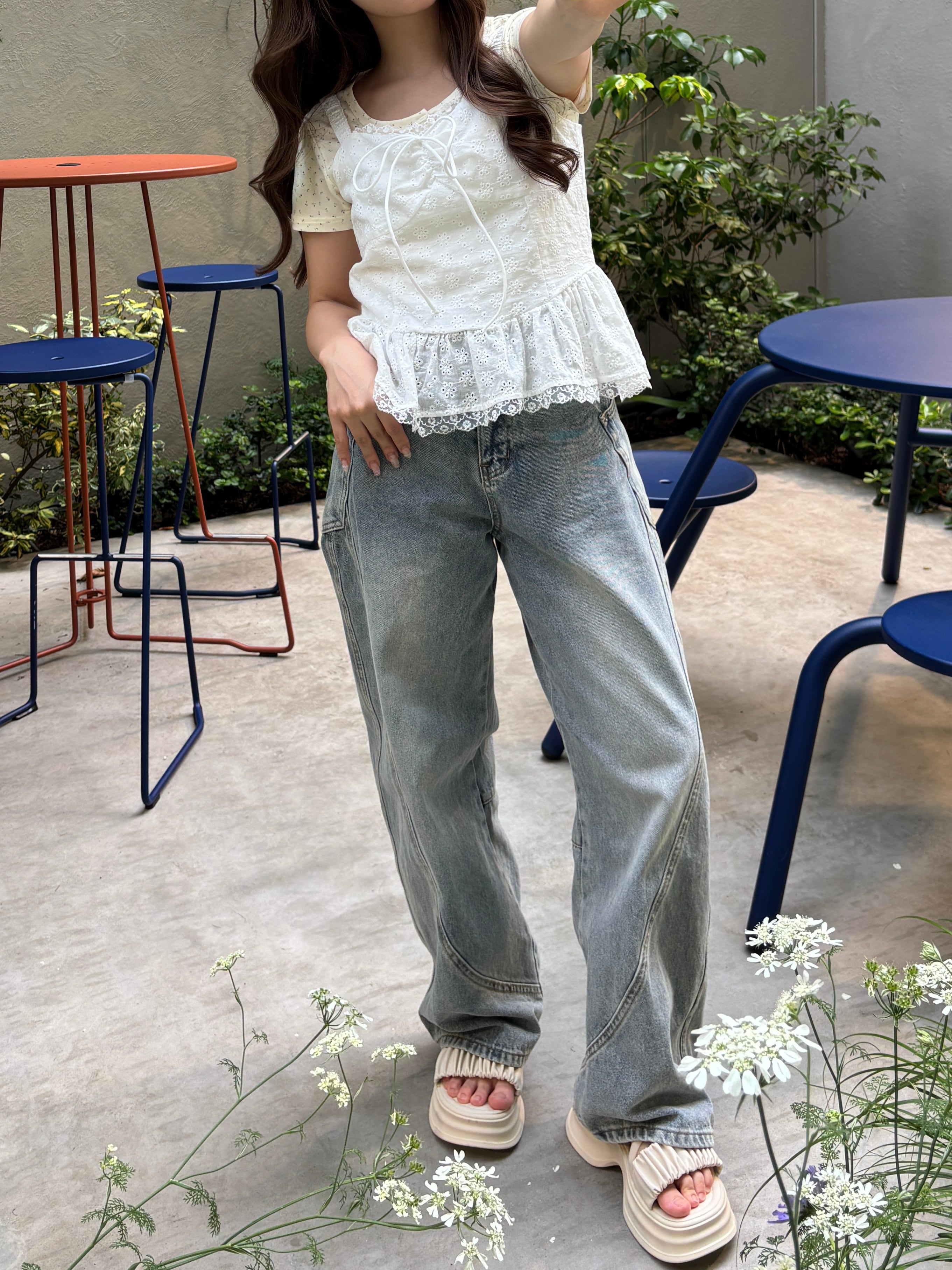 小花亨利脖子T