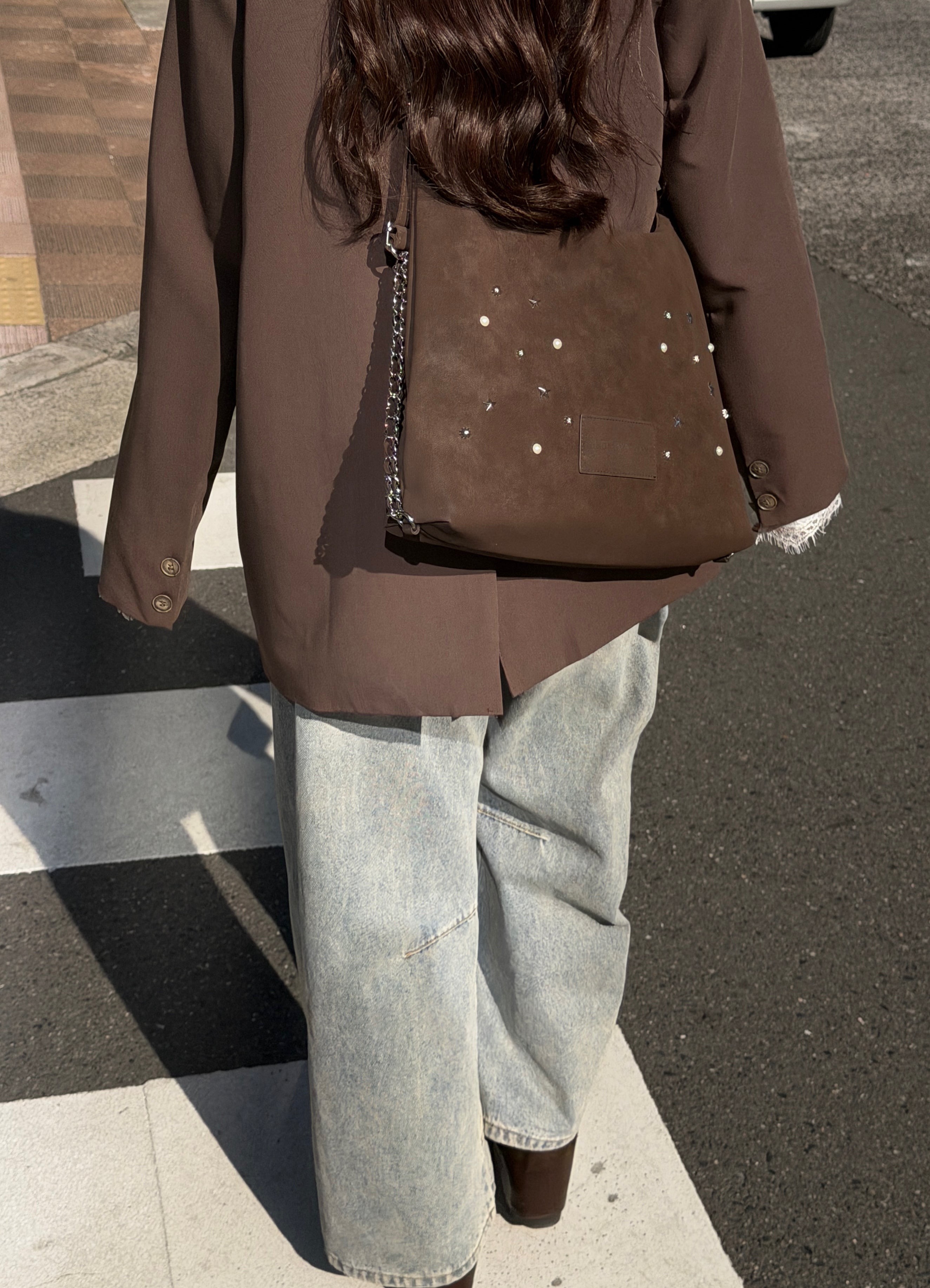 リボンタイノーカラージャケット