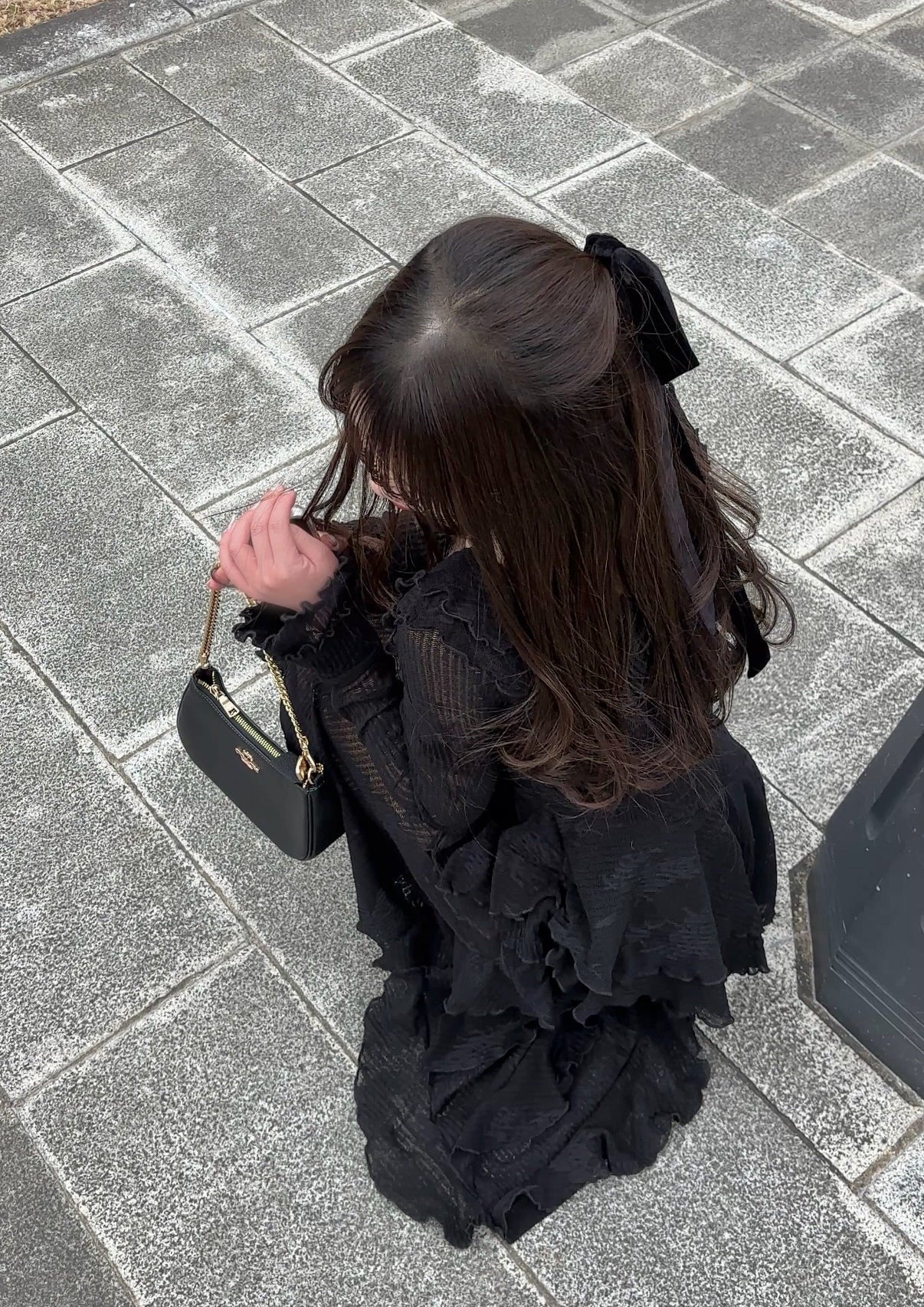 3wayアシンメトリーフリルレースワンピース