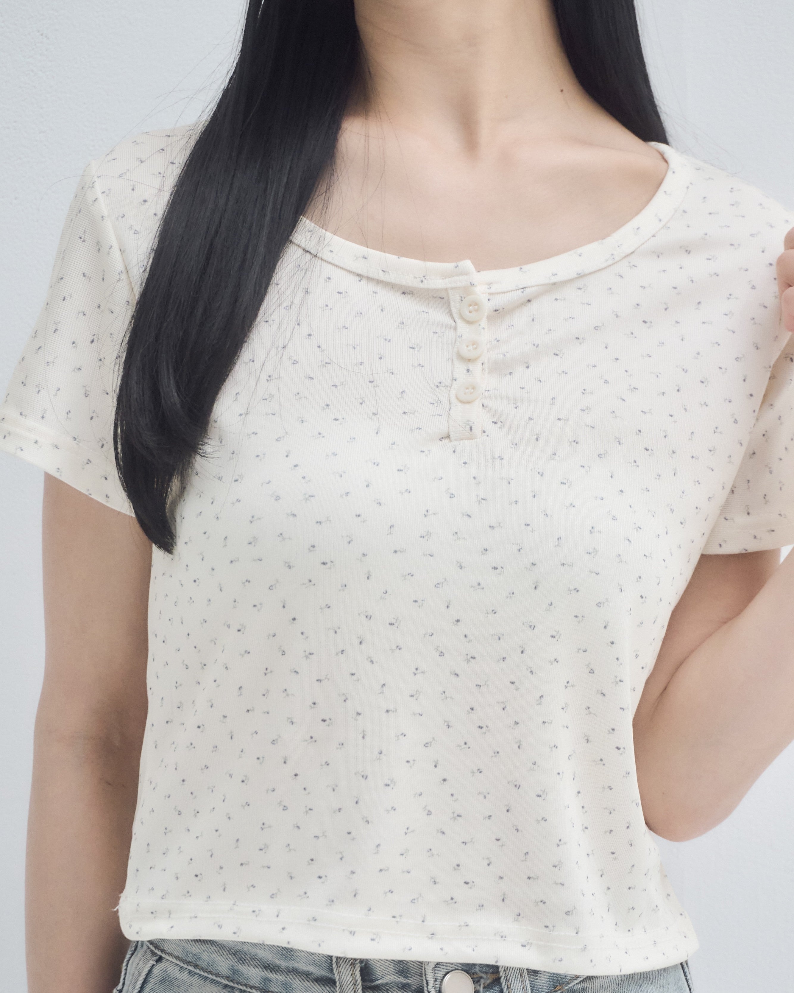 小花亨利脖子T