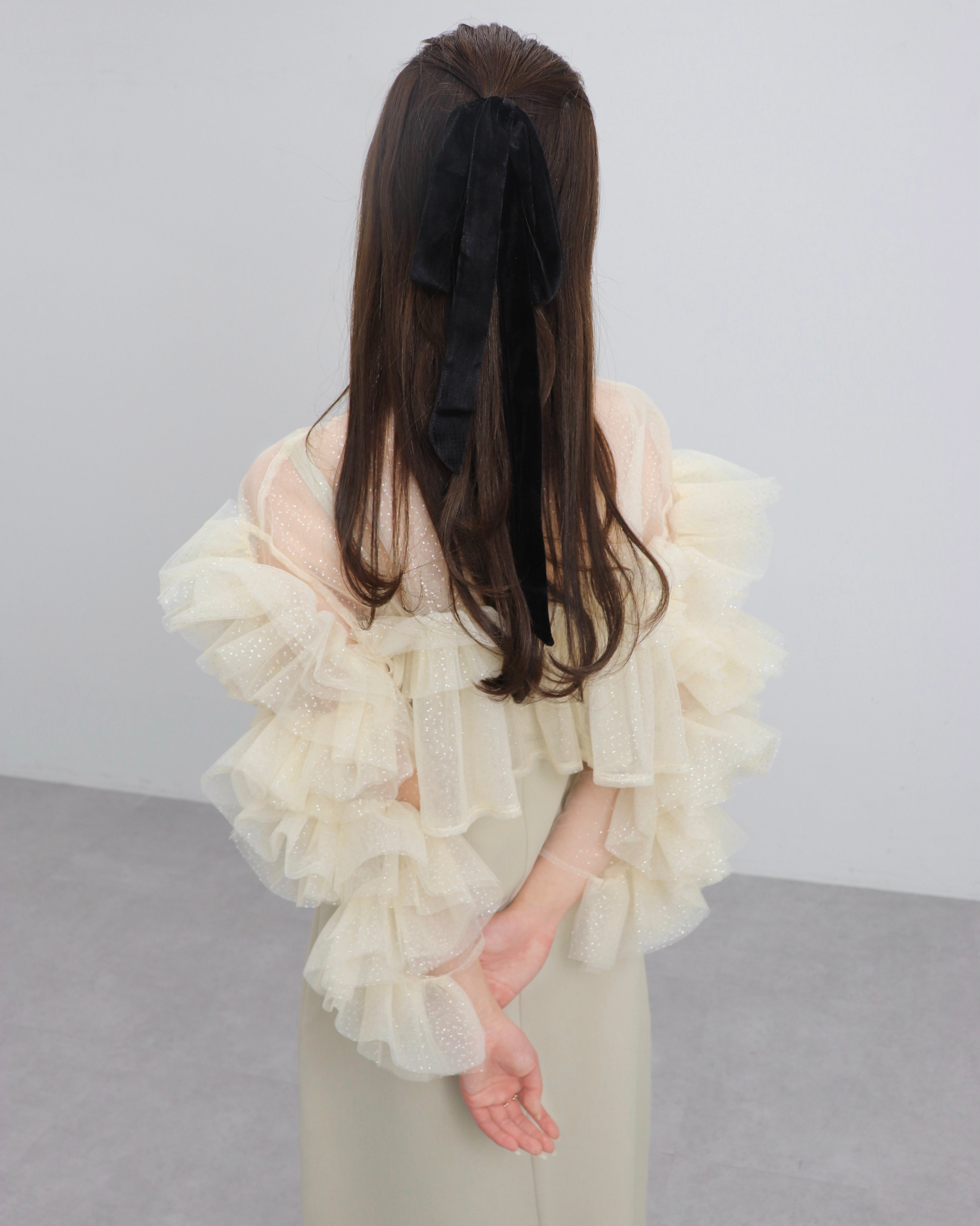 【予約】フリルラメチュールオケージョンワンピース