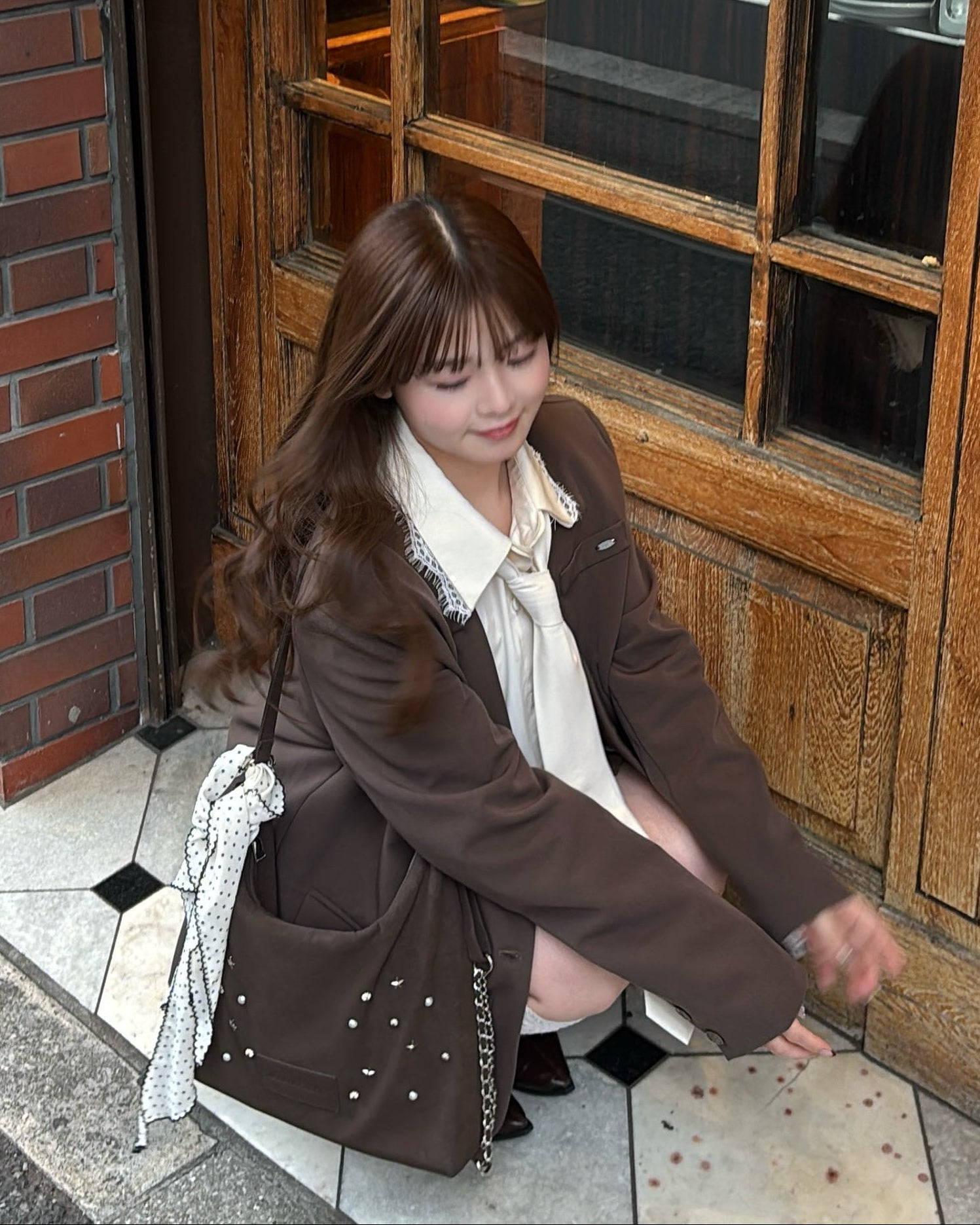 【一部予約】ネクタイセットレースドッキングシャツ