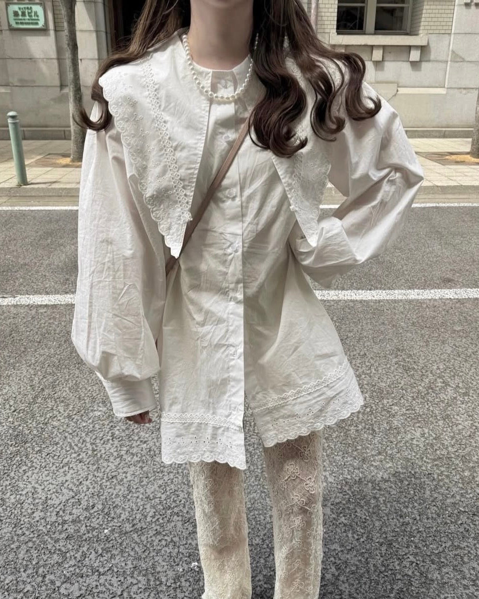 セーラーカラーシャツワンピース