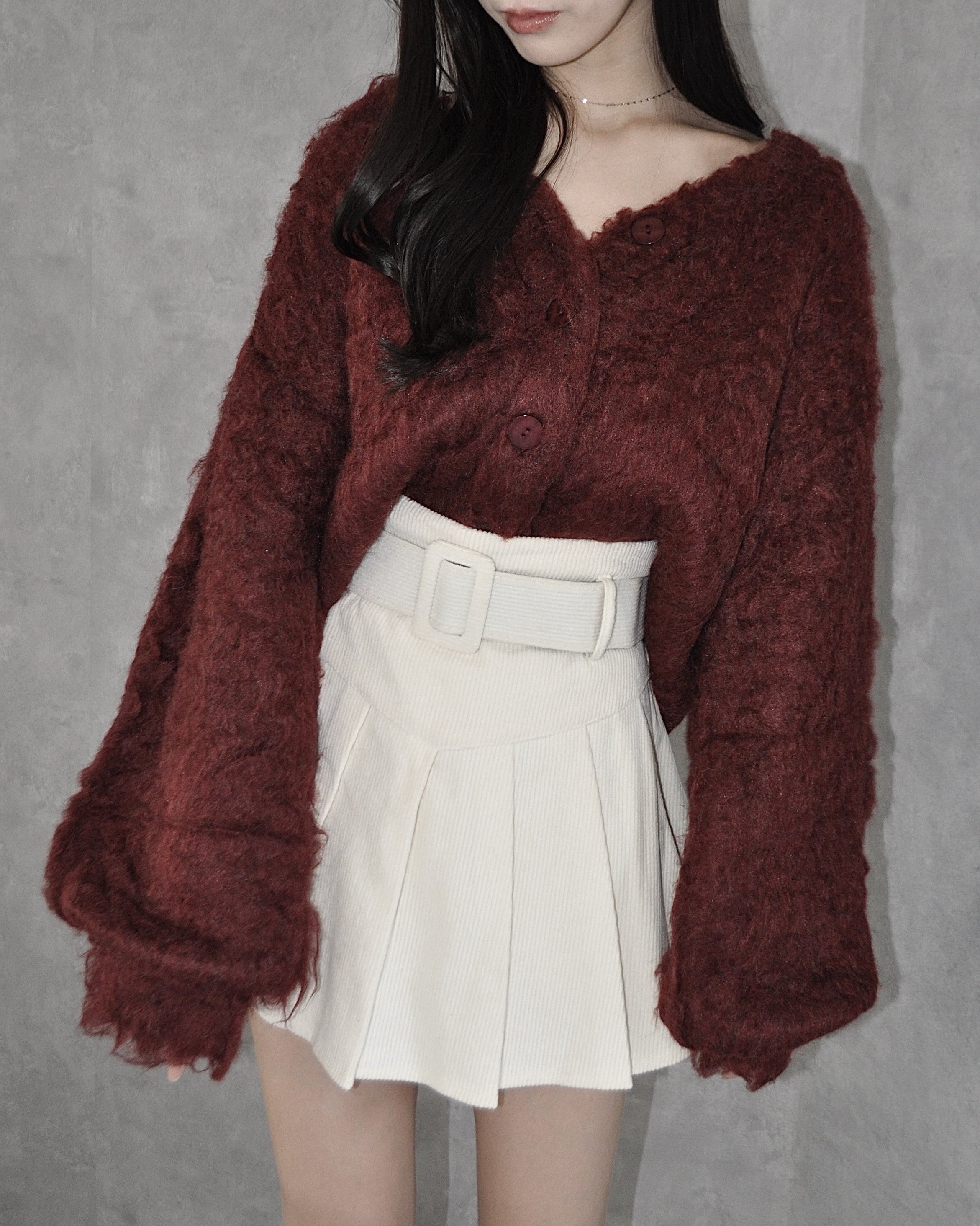 蓬松的针织开衫