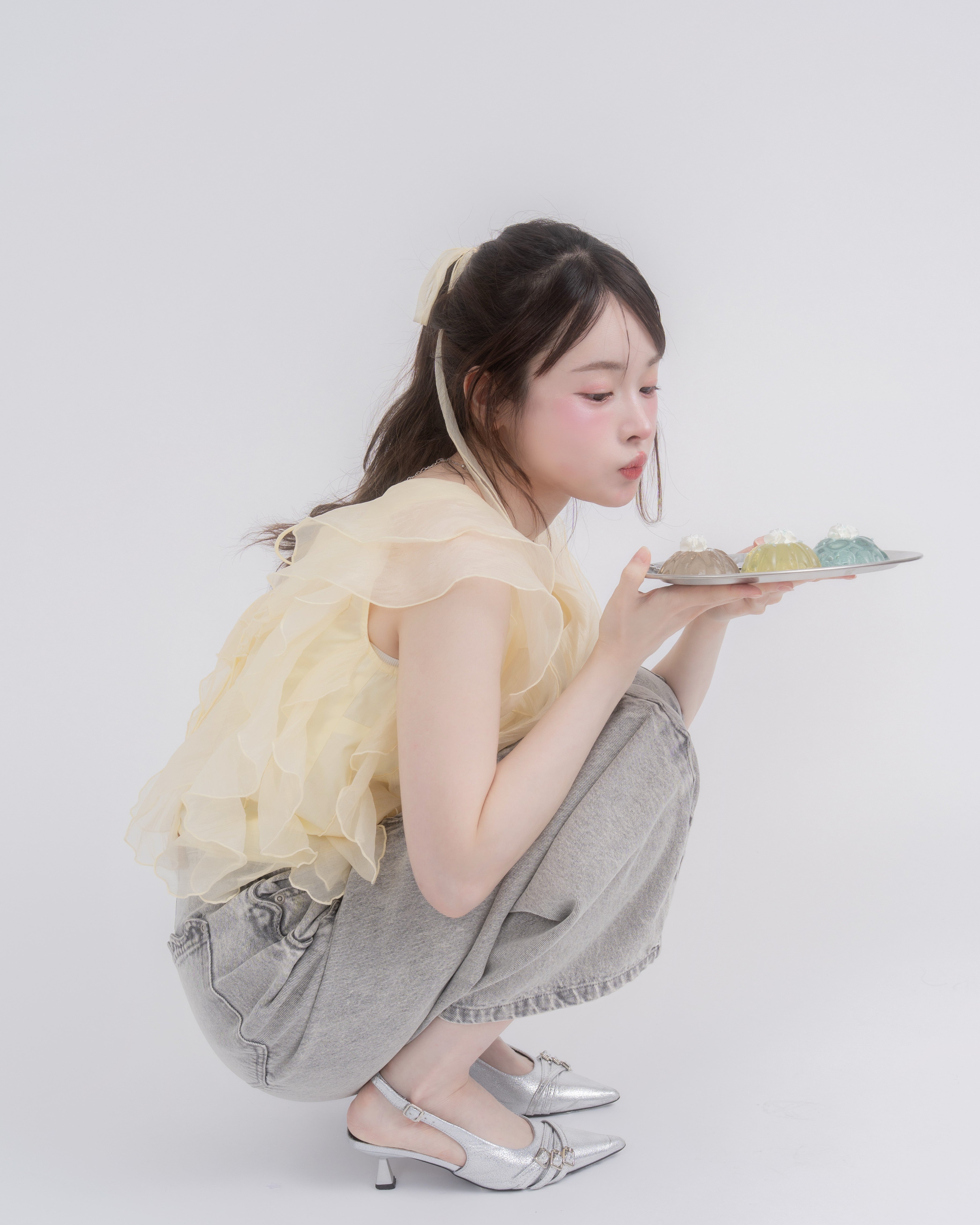 【予約】オーガンジーフリルブラウスチョーカーセット