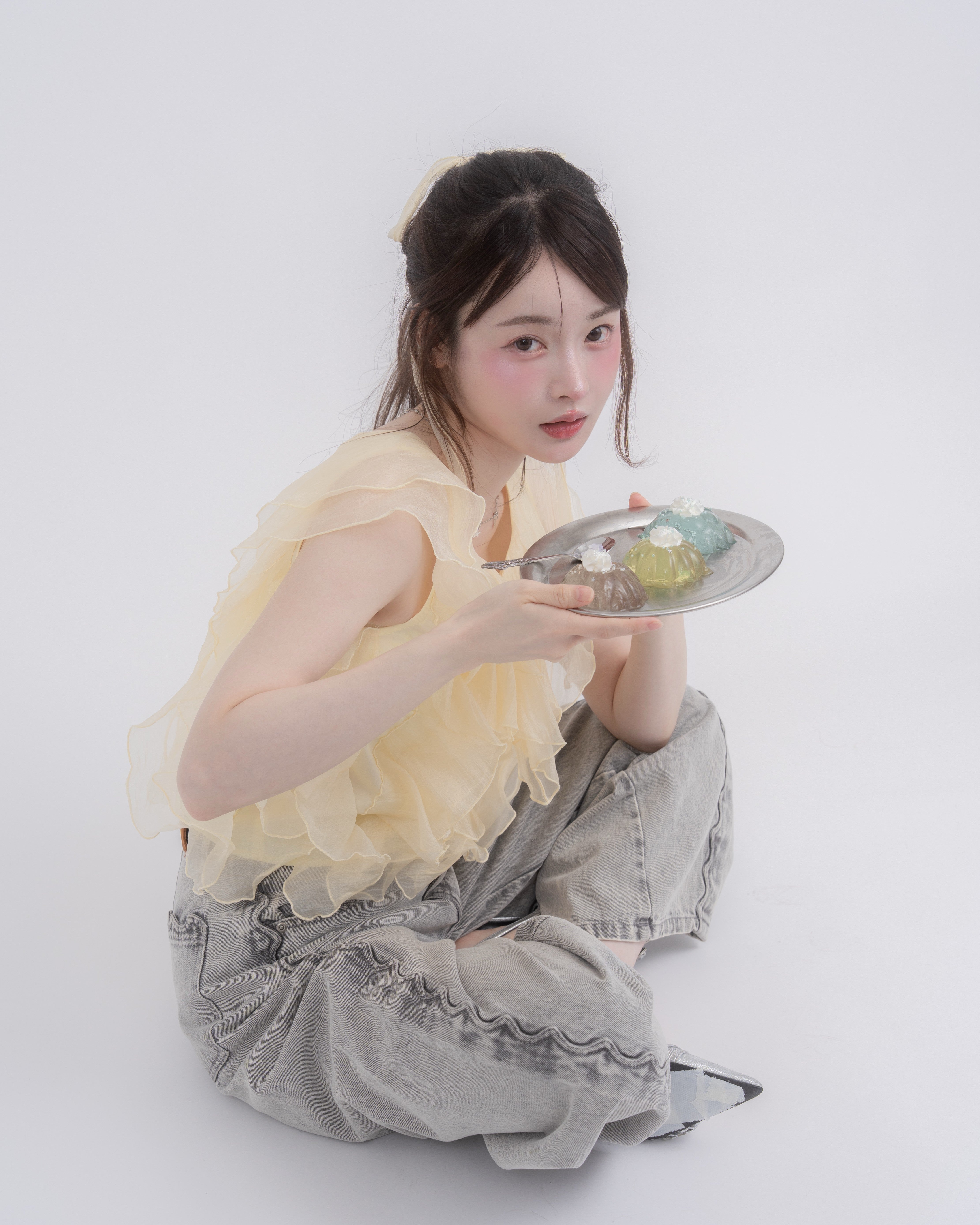 【予約】オーガンジーフリルブラウスチョーカーセット