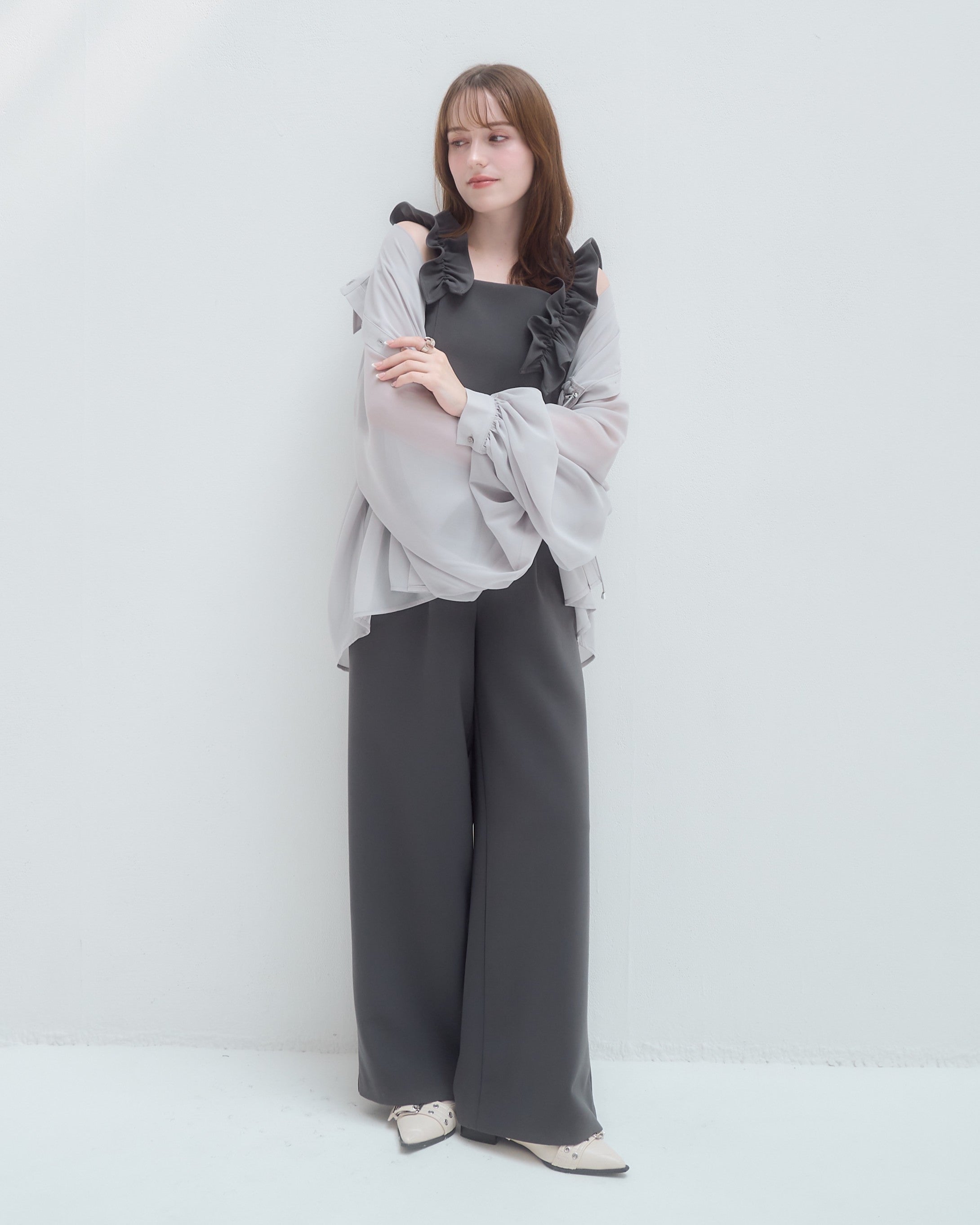 model:160cm/グレー