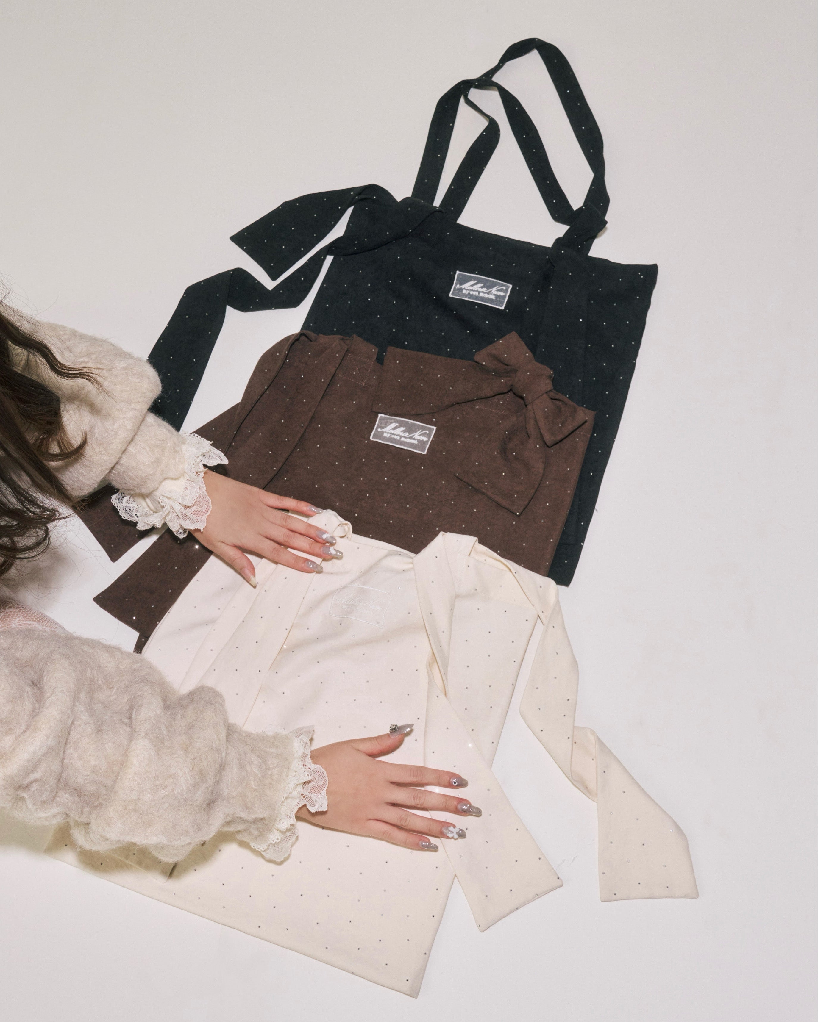 Bijou ribbon tote bag