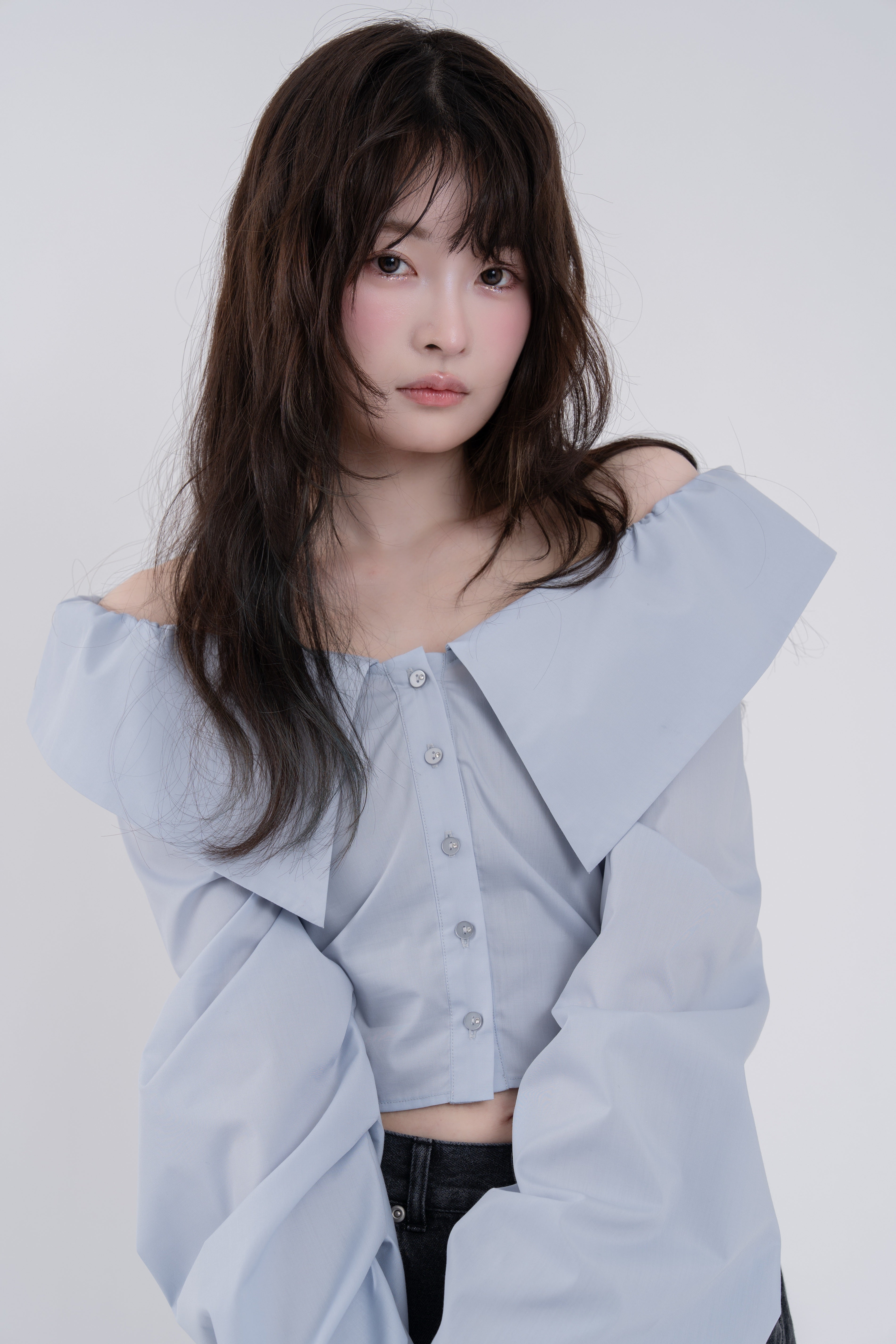 2wayオフショルギャザースリーブブラウス