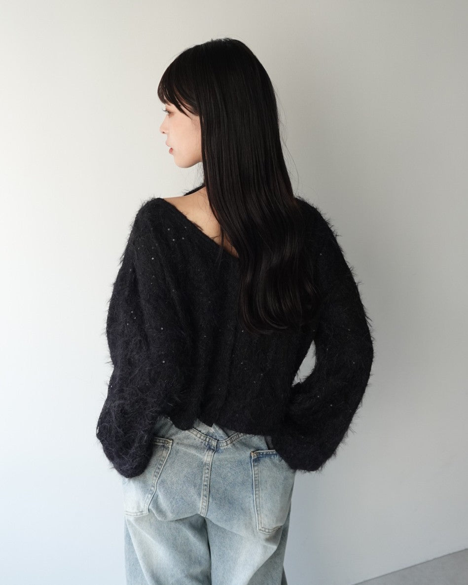 Choker Set 2way蕾丝针织开衫