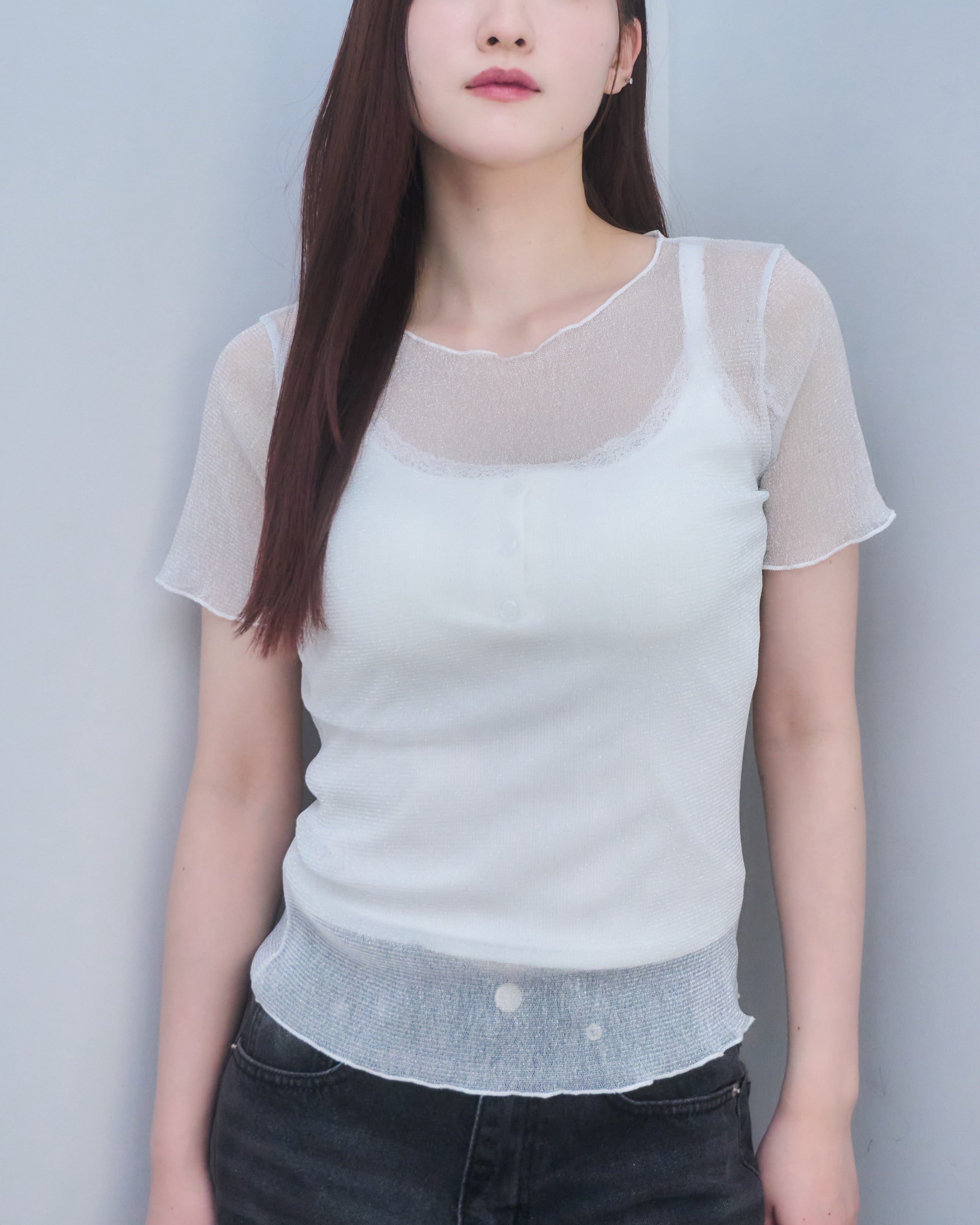 Glitter Sheer T-shirt