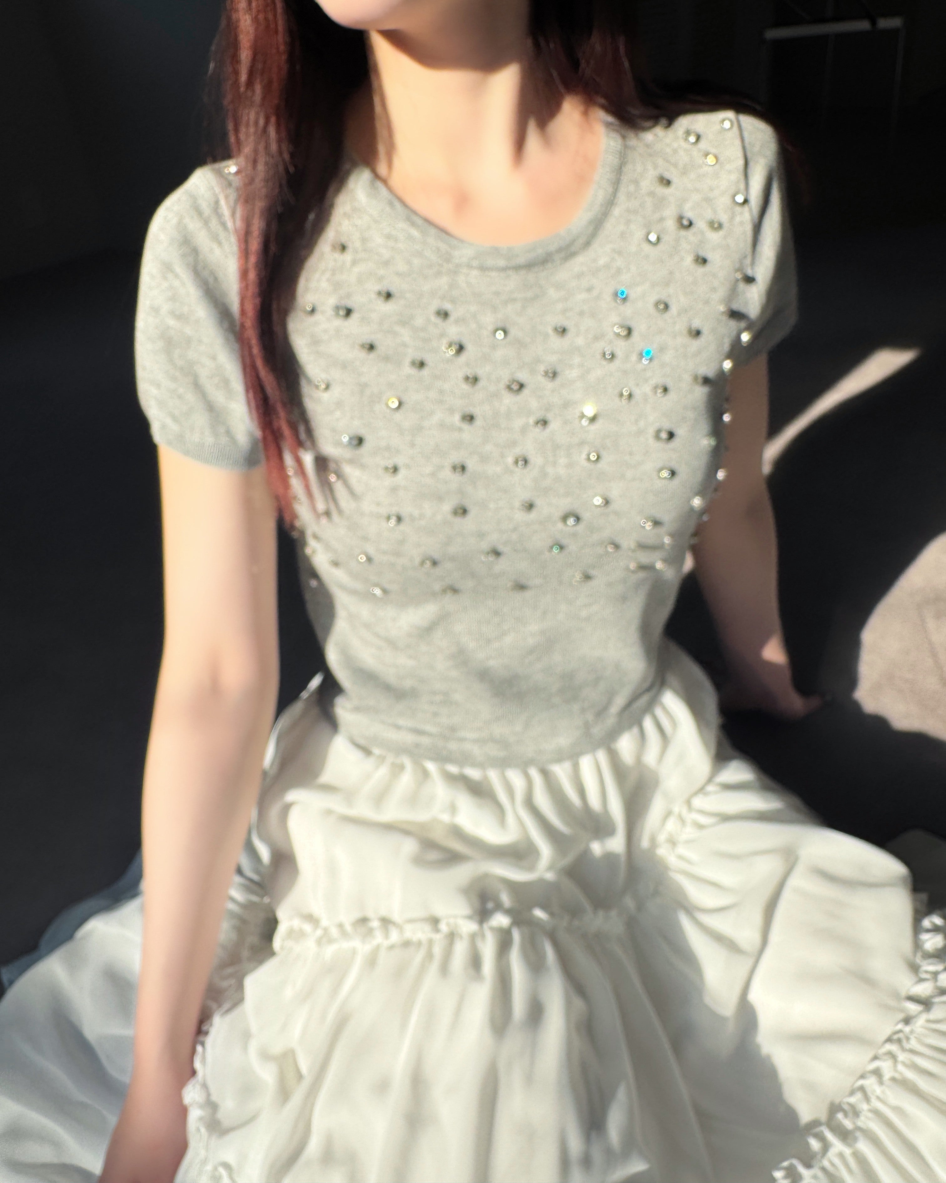 Bijou cropped T-shirt